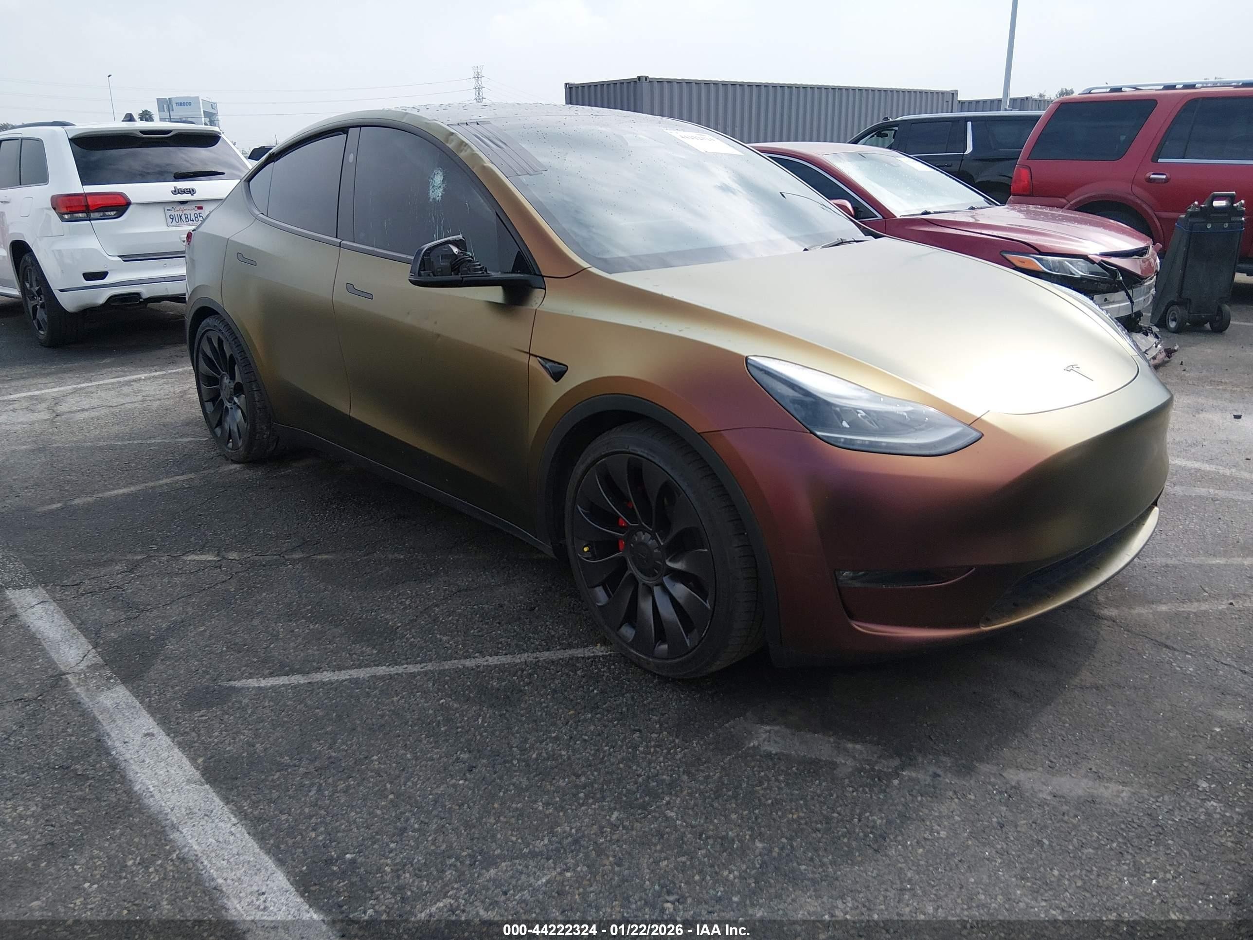 2023 Tesla Model Y Performance, VIN 7SAYGDEF6PF863340 — Vandalism