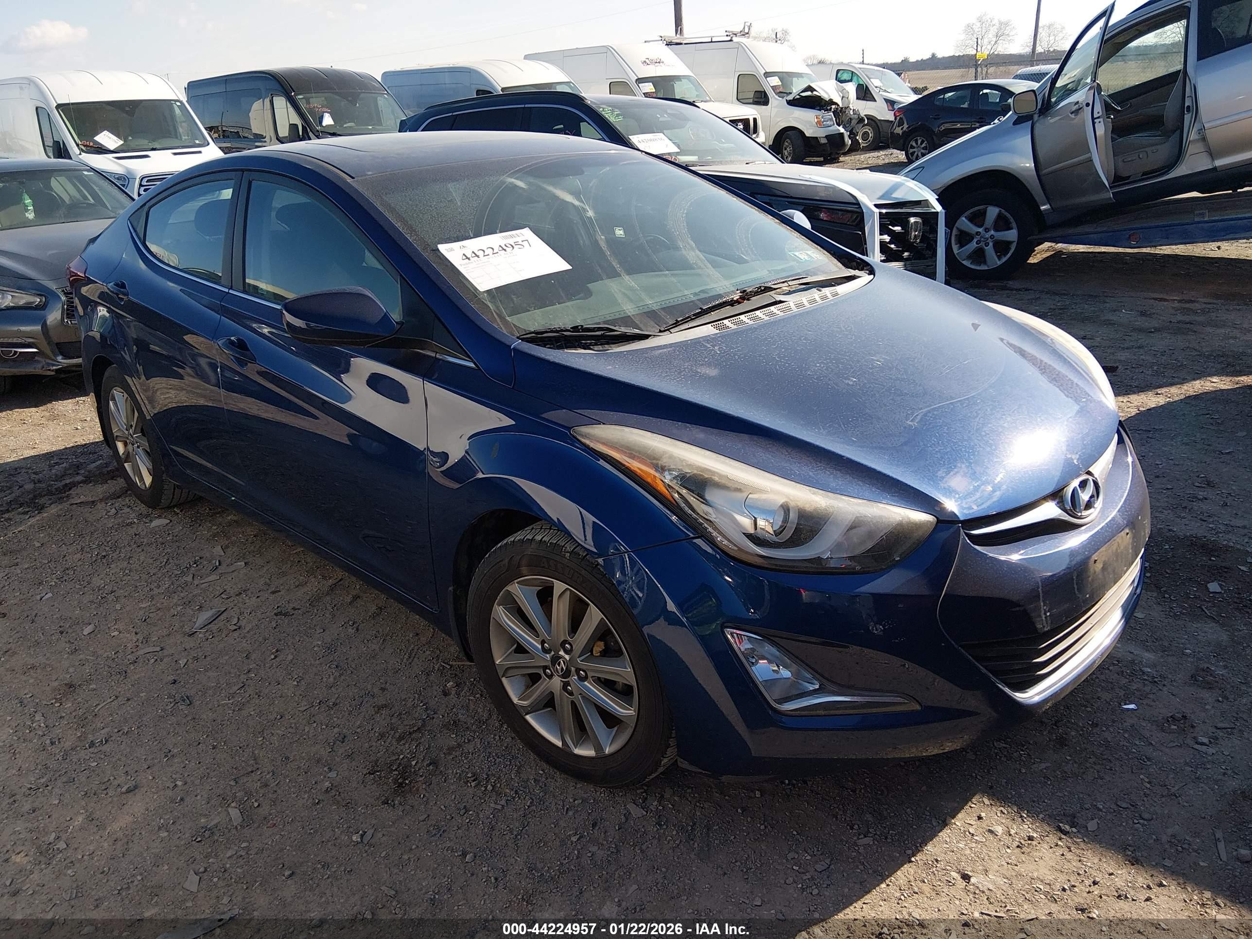 2015 Hyundai Elantra SE, VIN 5NPDH4AE6FH572276 — Front end