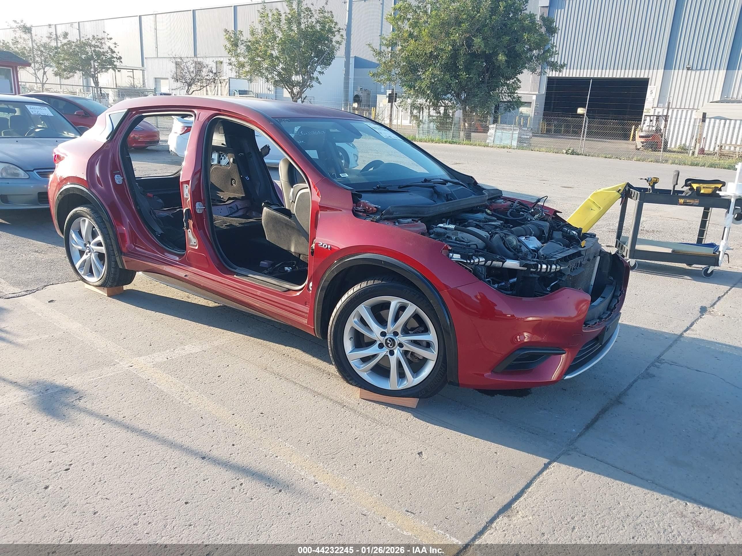 2017 Infiniti QX30 Sport, VIN SJKCH5CP9HA018186 — Stripped