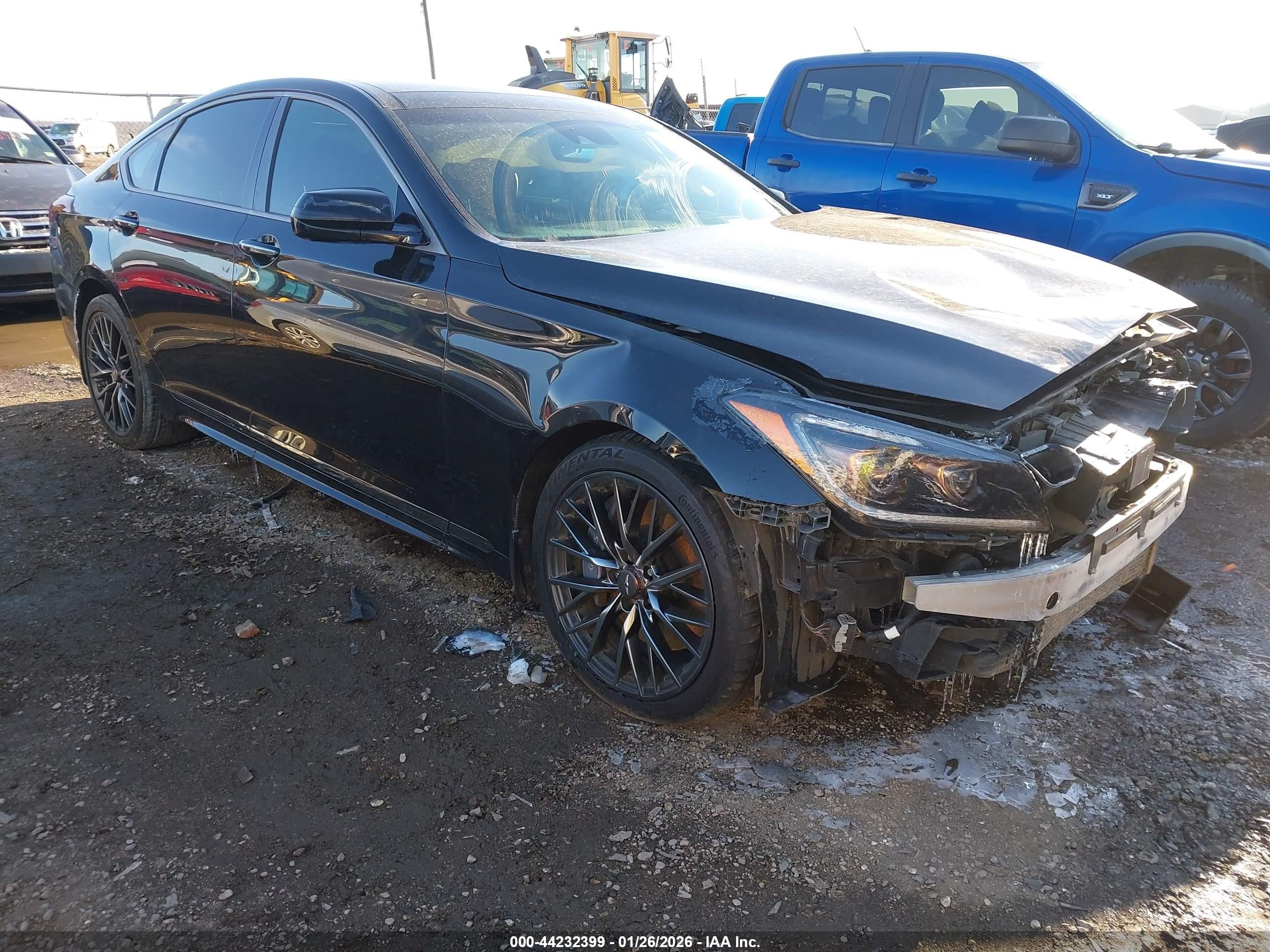 2019 Genesis G80 Sport, VIN KMTFN4JB5KU320771 — Front end