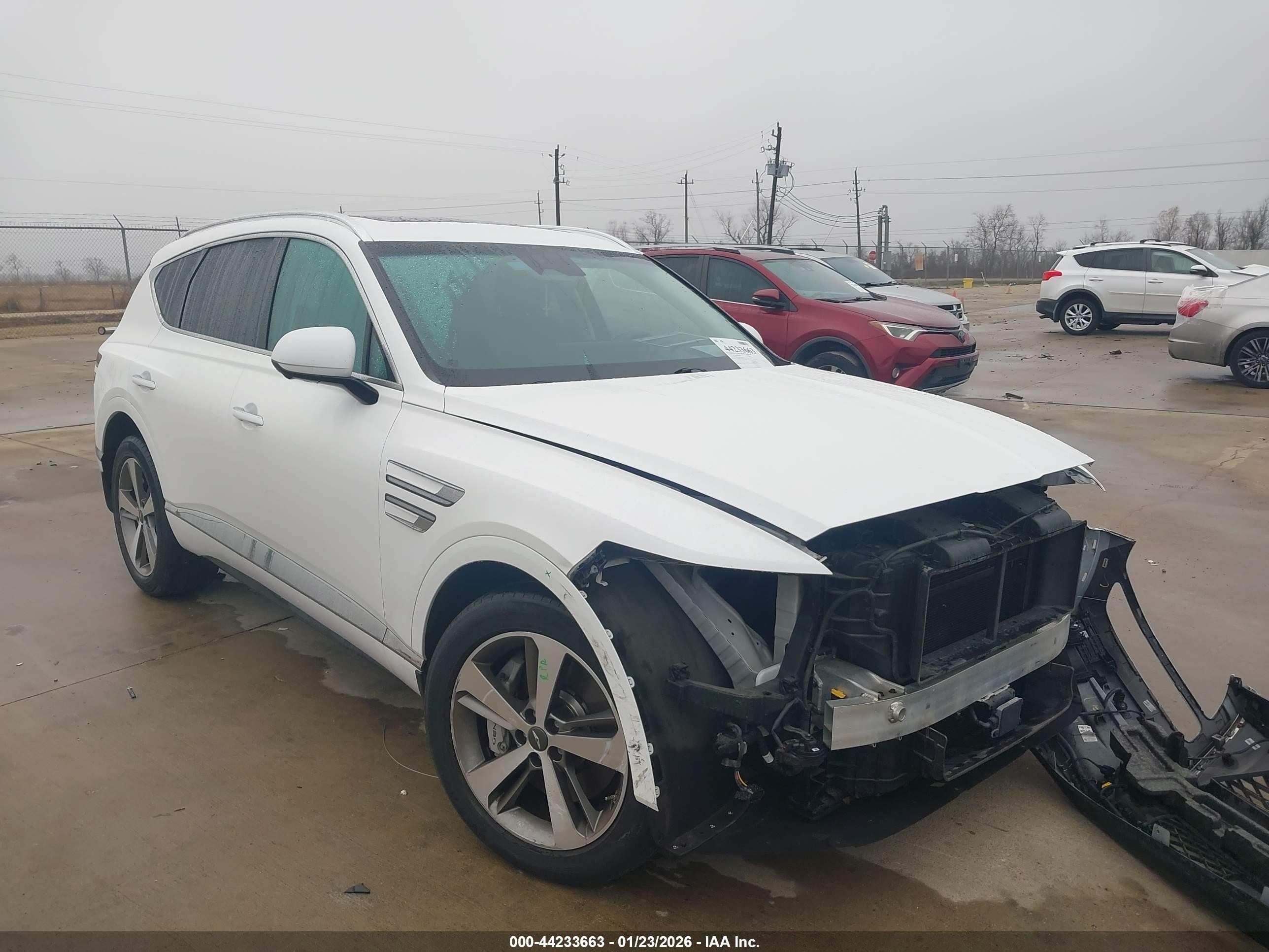 2021 Genesis GV80, VIN KMUHCESC1MU043398 — Front end