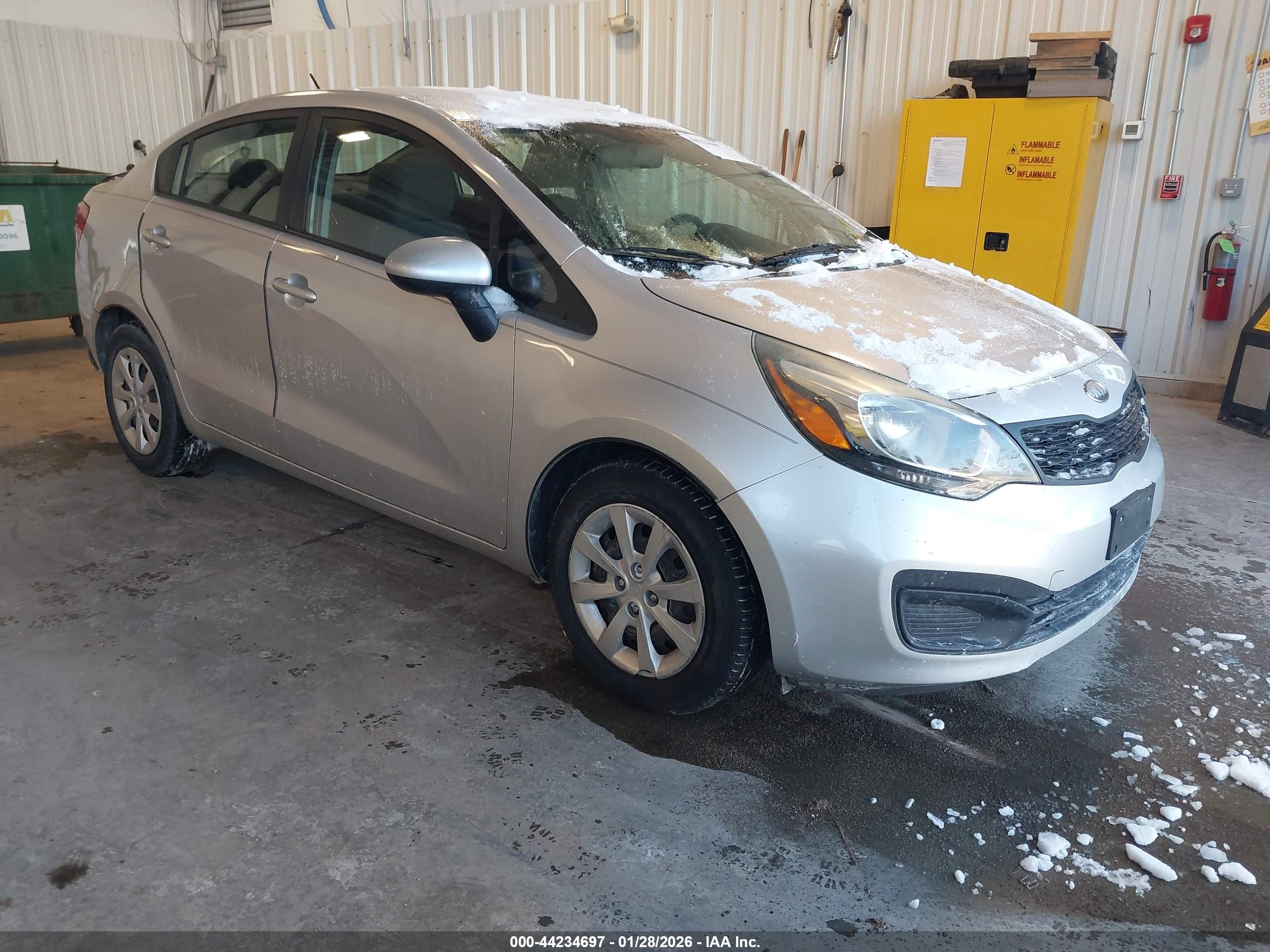 2013 Kia Rio LX, VIN KNADM4A32D6270174 — Rear end