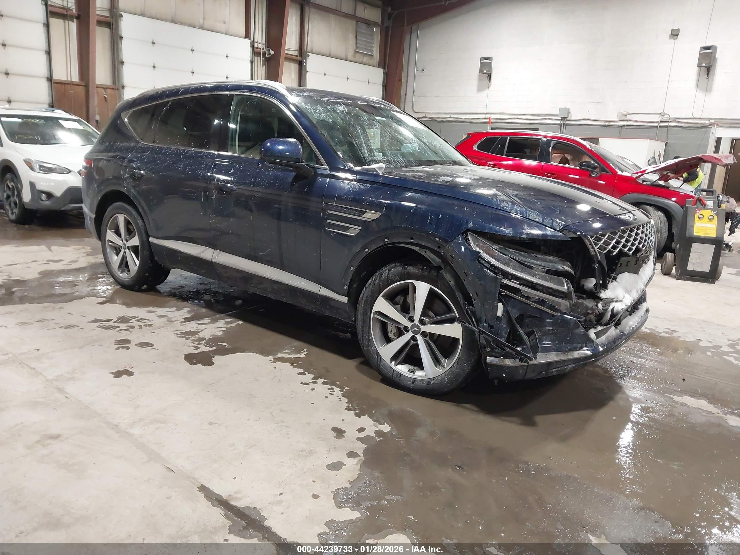 2021 Genesis GV80, VIN KMUHCESC7MU036780 — Front end