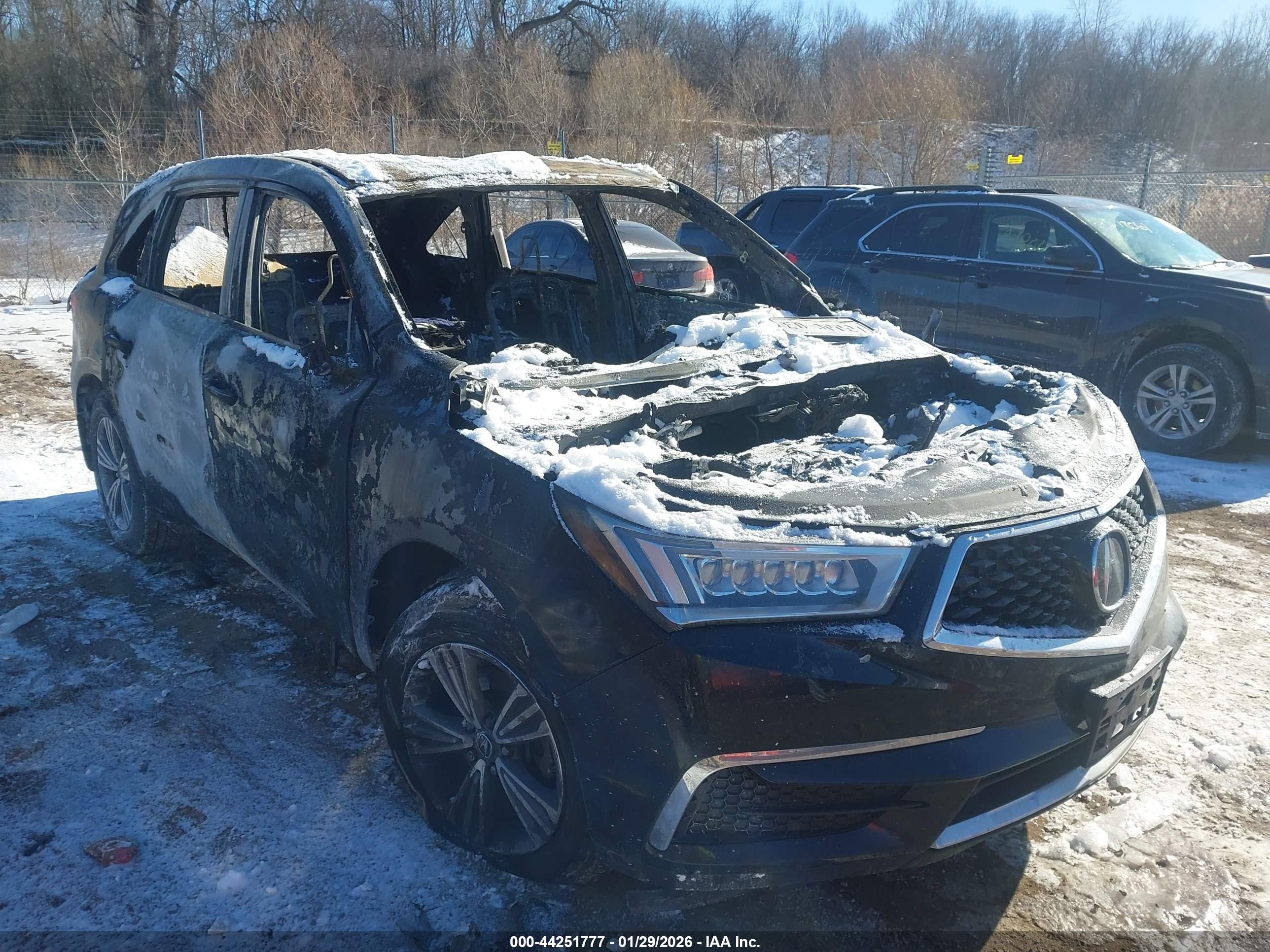 2020 Acura MDX, VIN 5J8YD4H35LL025252 — Engine fire