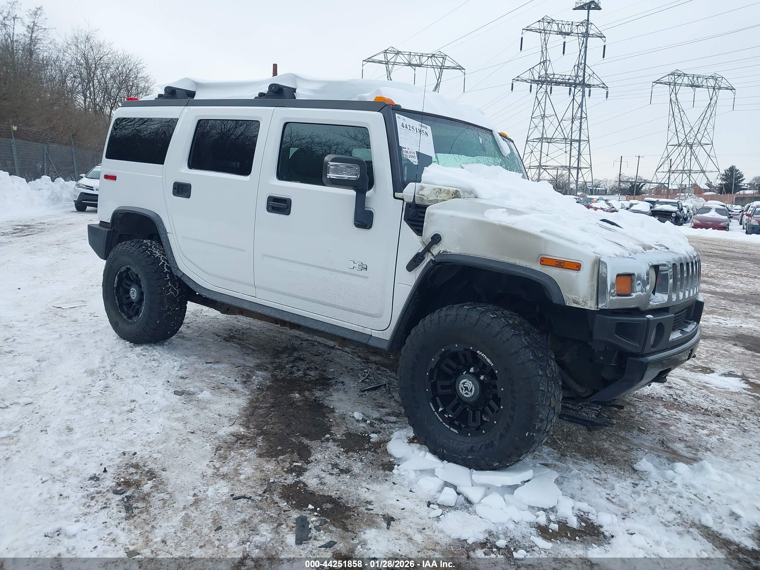 2005 Hummer H2 SUV, VIN 5GRGN23U95H130926 — Engine fire
