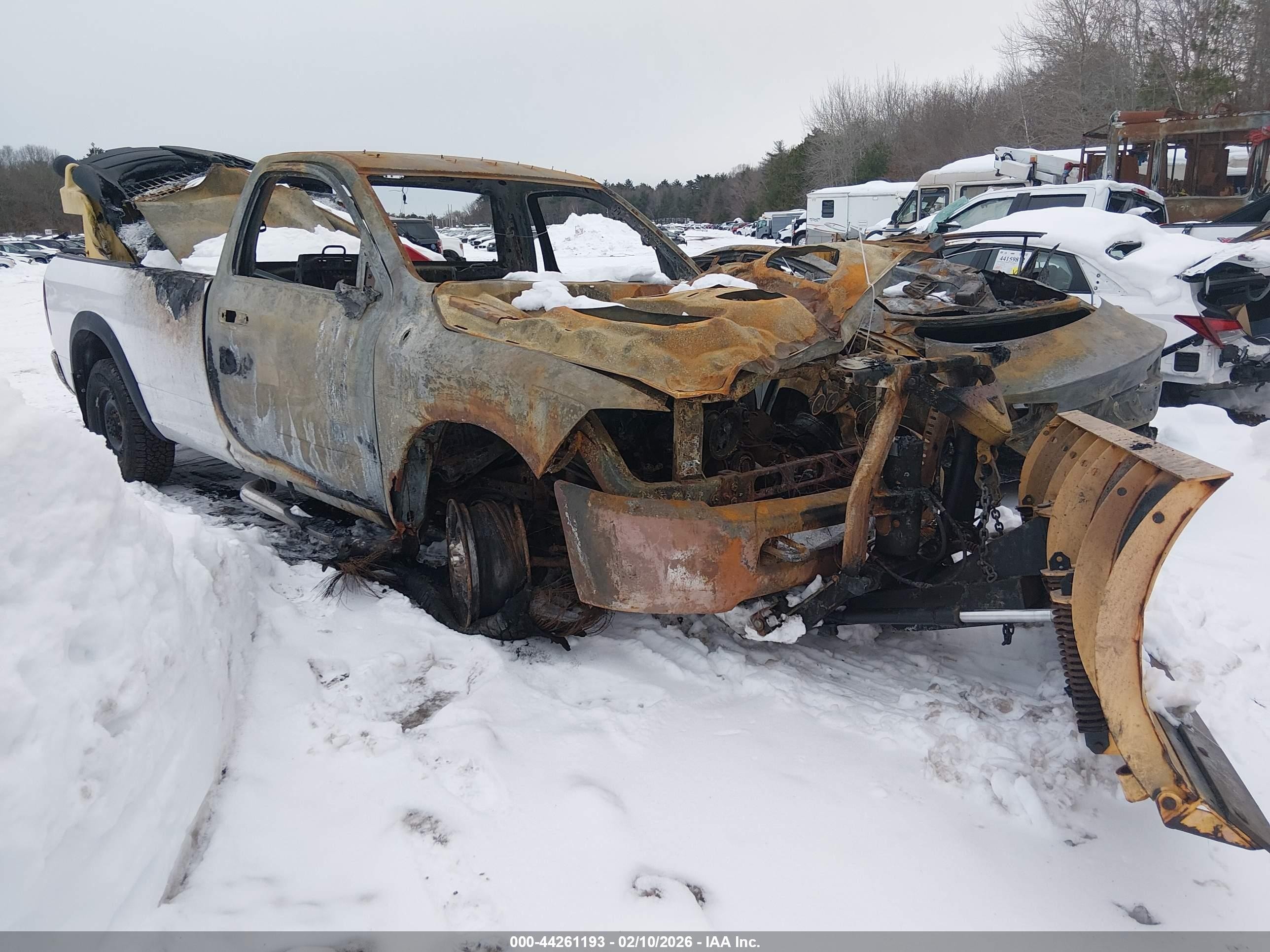 2010 Ram 2500 Outdoorsman, VIN 3D7LT2ET2AG131095 — Engine fire