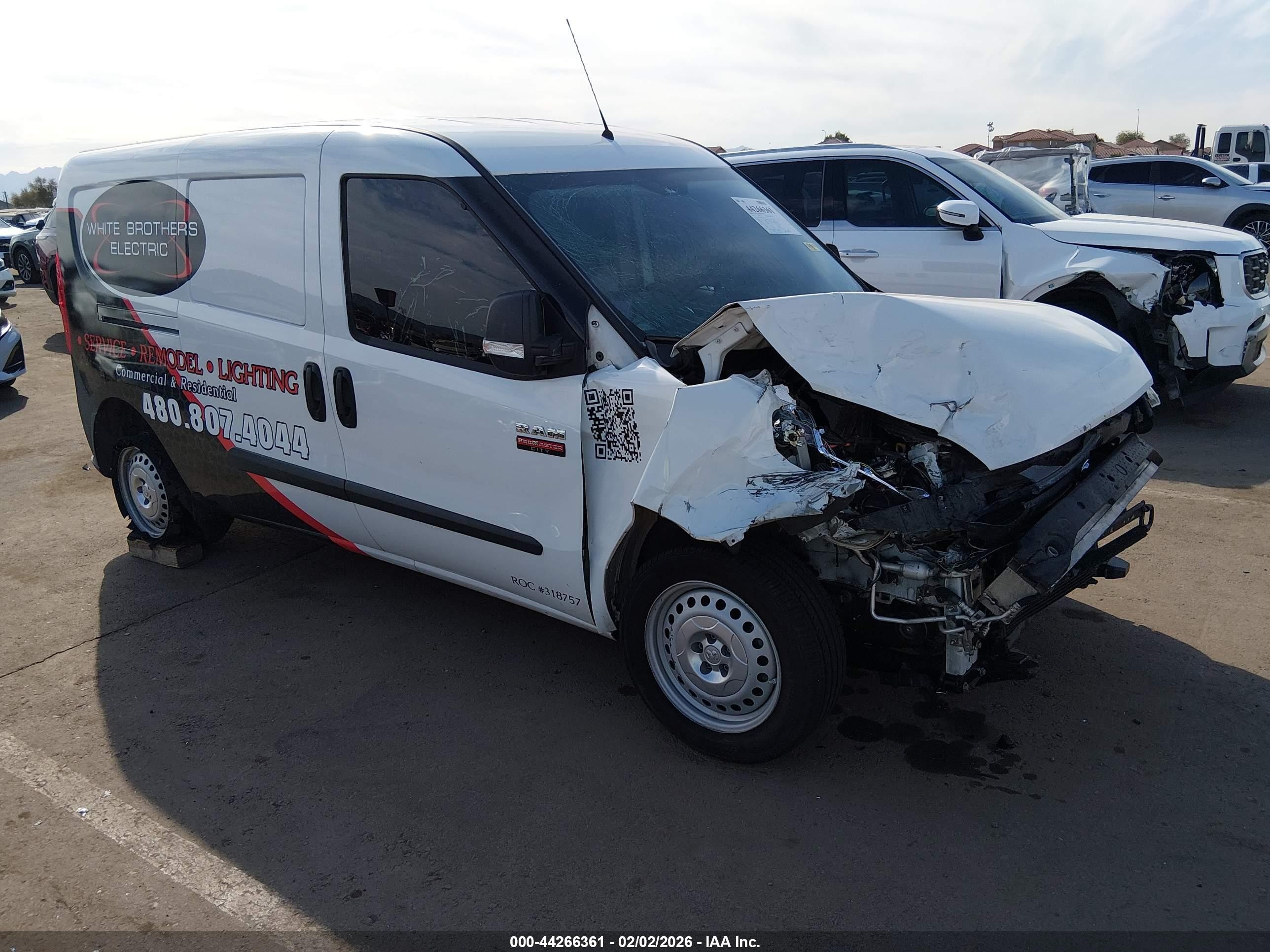 2017 Ram ProMaster City Cargo Tradesman, VIN ZFBERFAB0H6E55766 — Front end