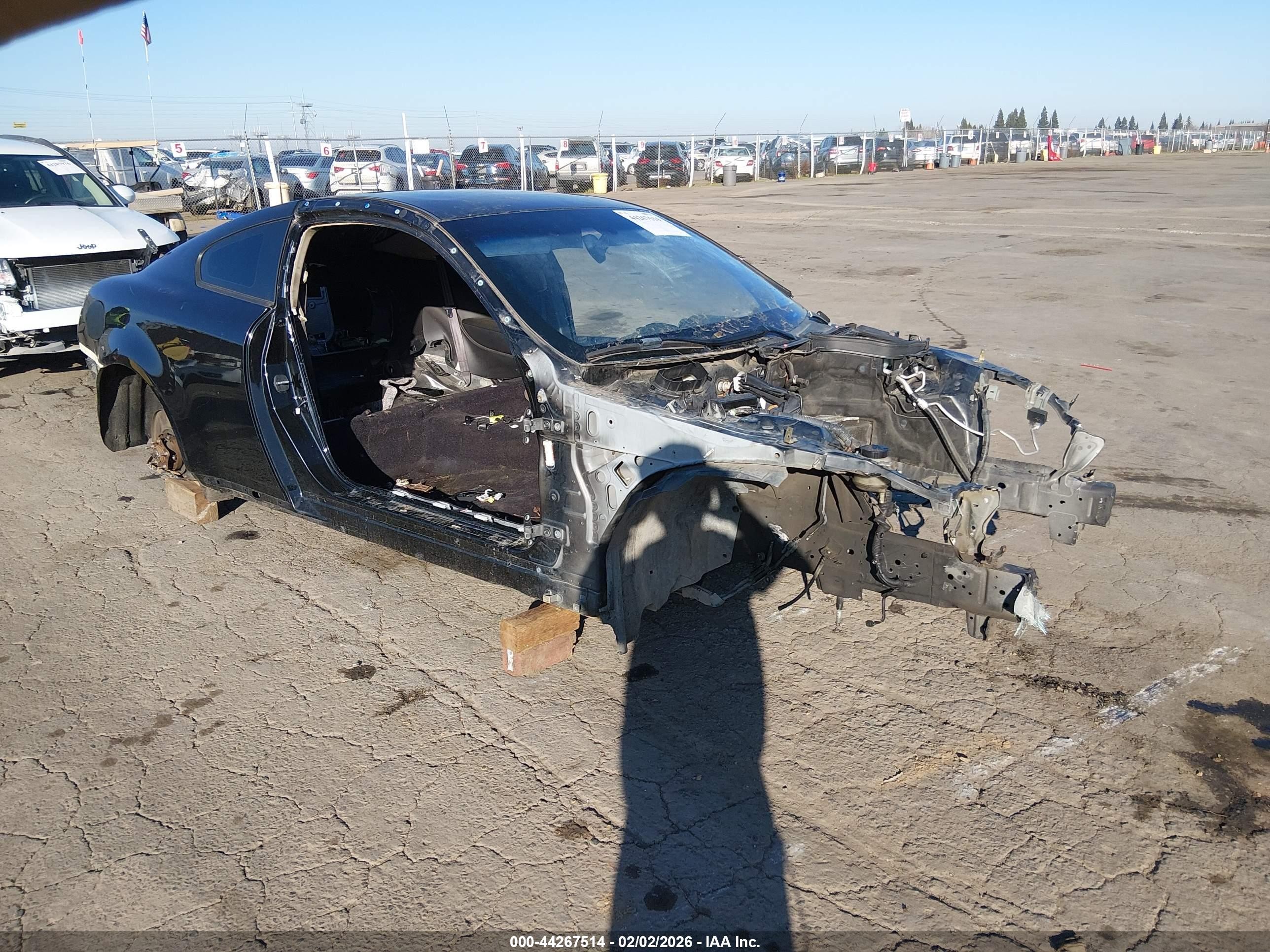 2013 Infiniti G37 Sport, VIN JN1CV6EK8DM922965 — Stripped
