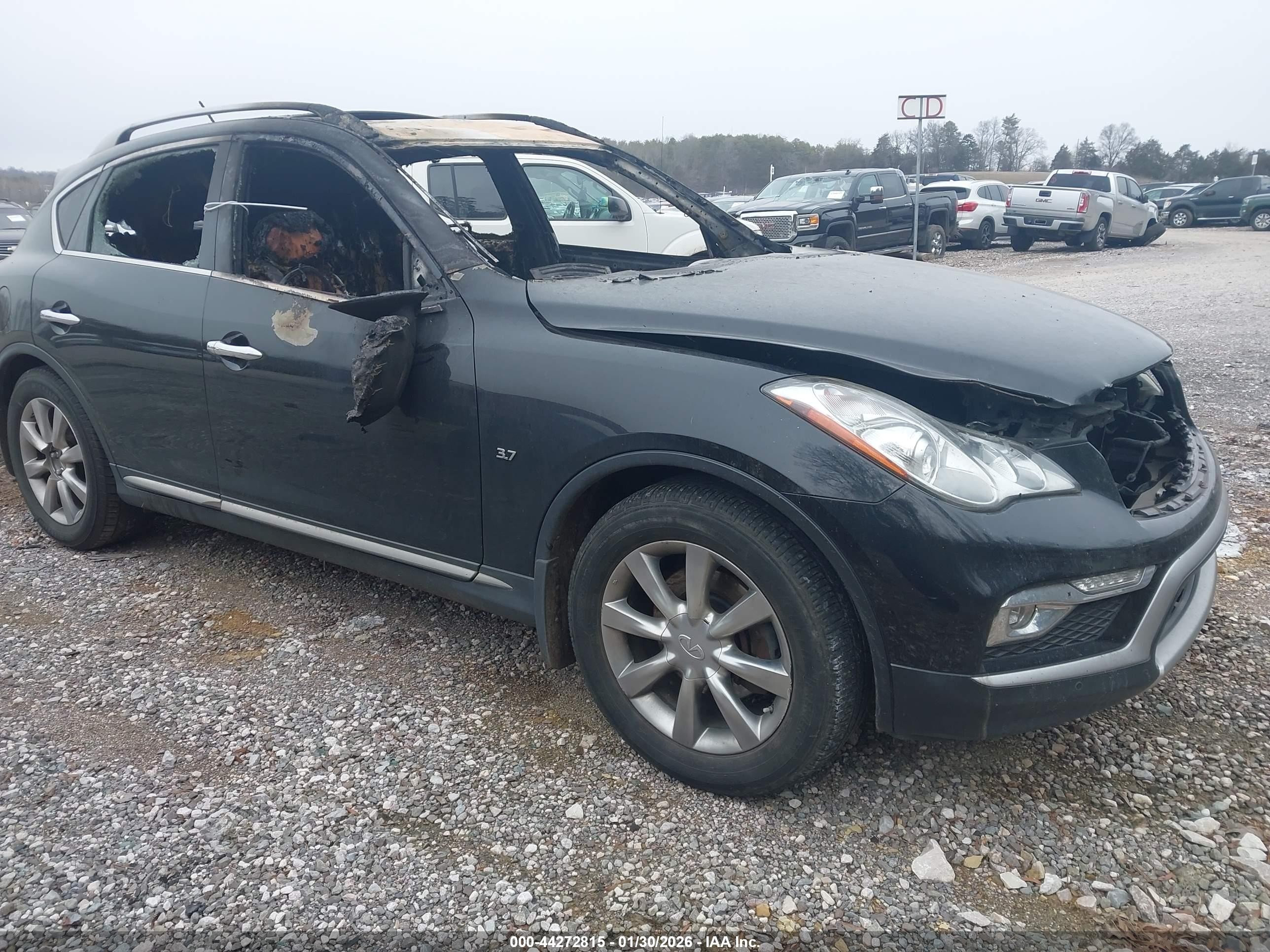 2017 Infiniti QX50, VIN JN1BJ0RR5HM404538 — Interior fire