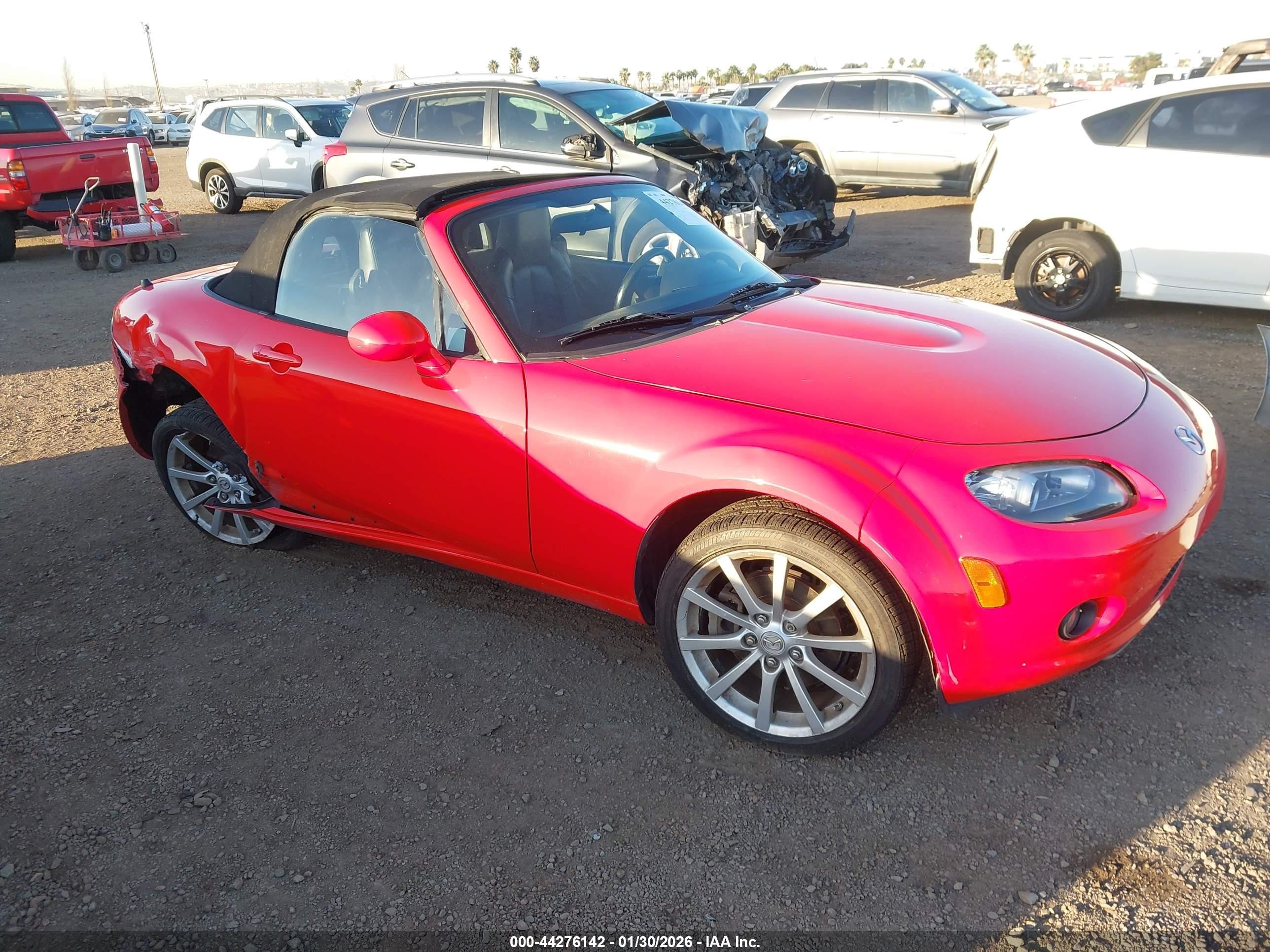 2008 Mazda MX-5 Miata Touring, VIN JM1NC25F680141690 — Rear end