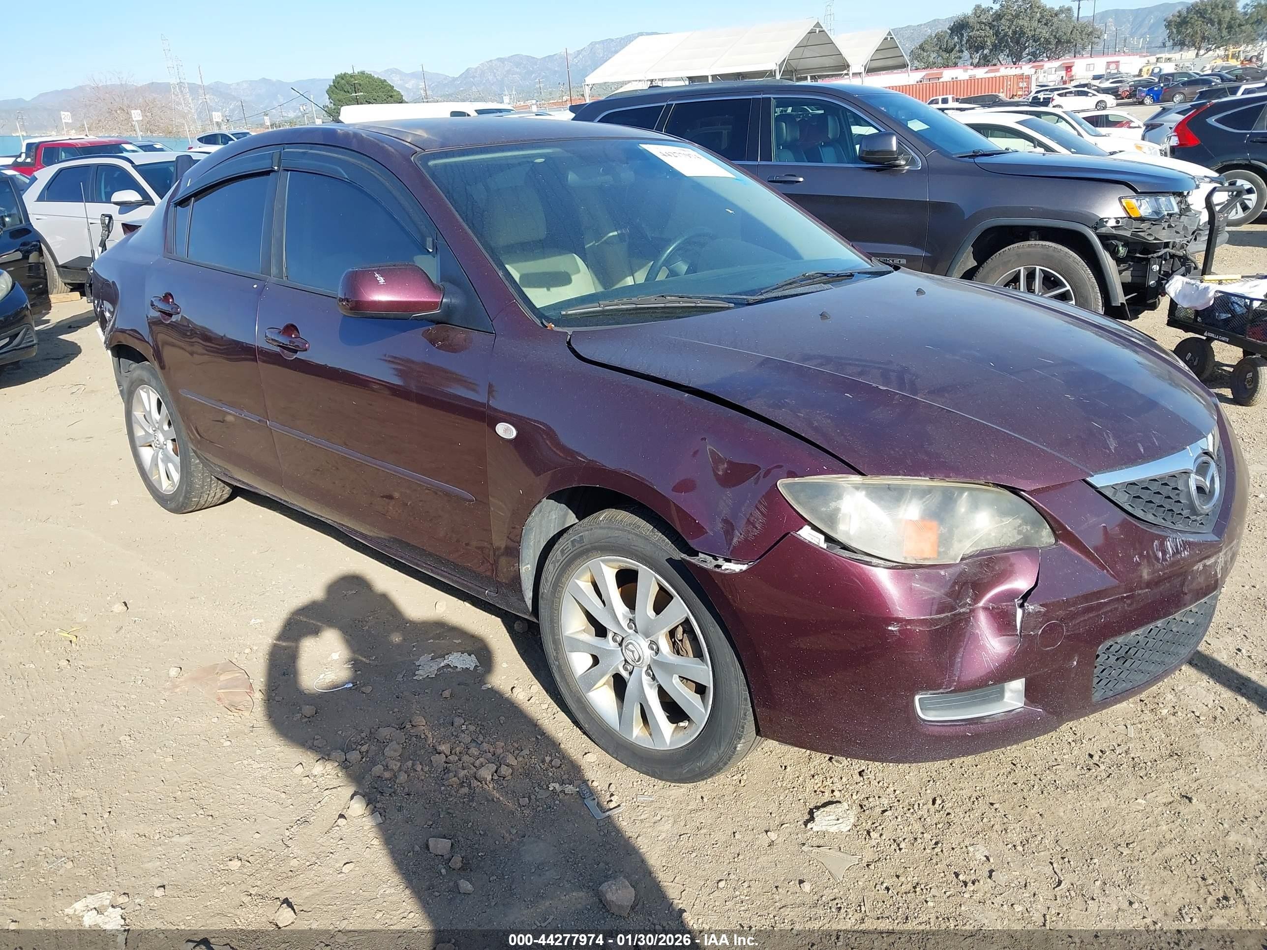2007 Mazda 3 i Sport, VIN JM1BK32F571660626 — Rear end