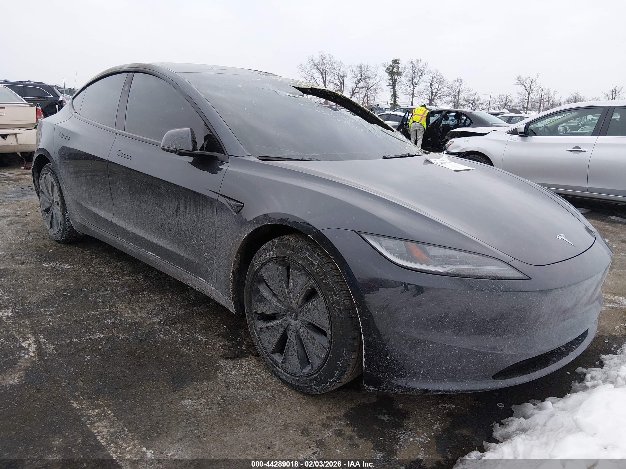 2024 Tesla Model 3, VIN 5YJ3E1EA5RF834608 — Interior fire