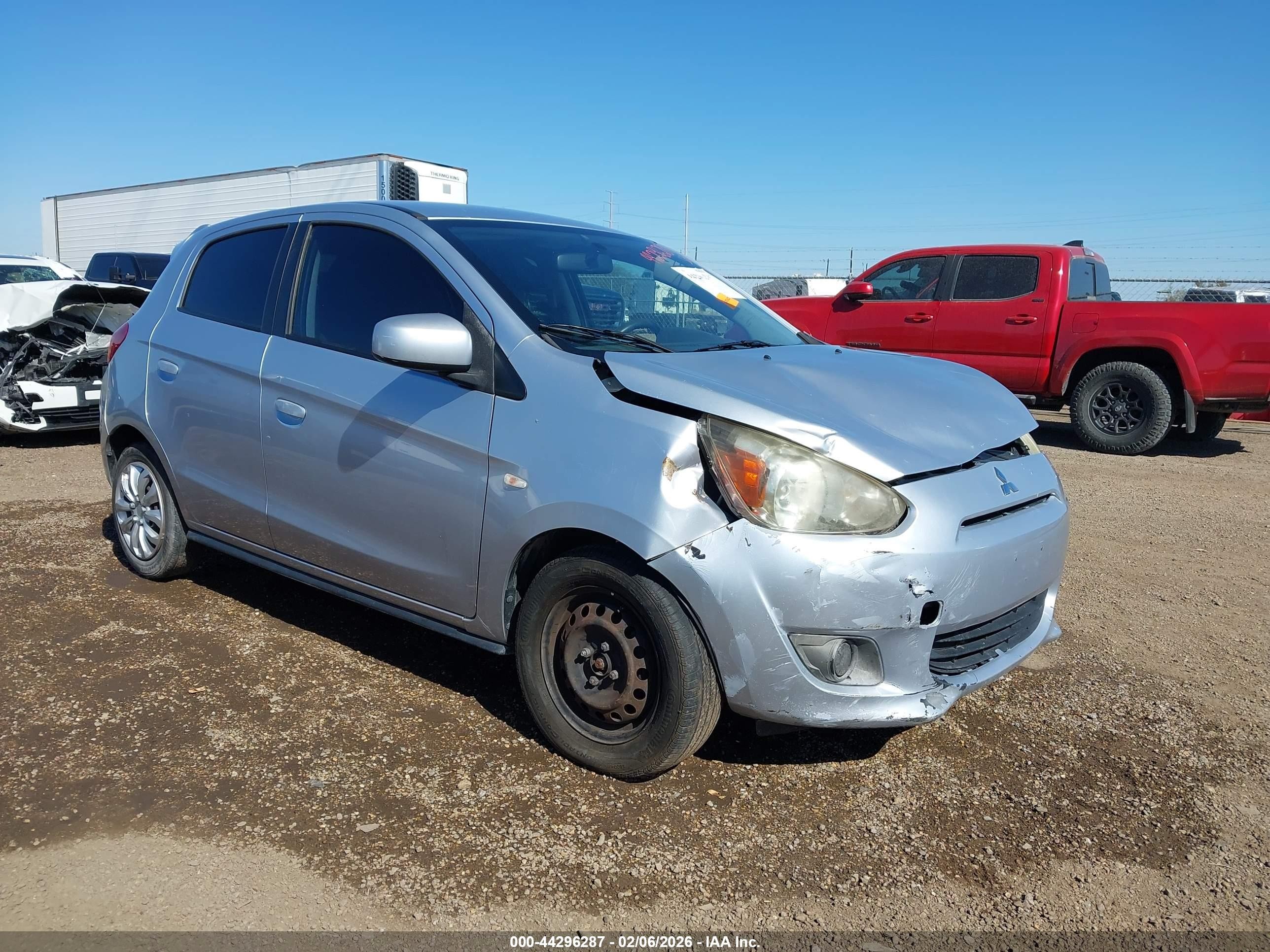 2015 Mitsubishi Mirage DE, VIN ML32A3HJ4FH042690 — Front end