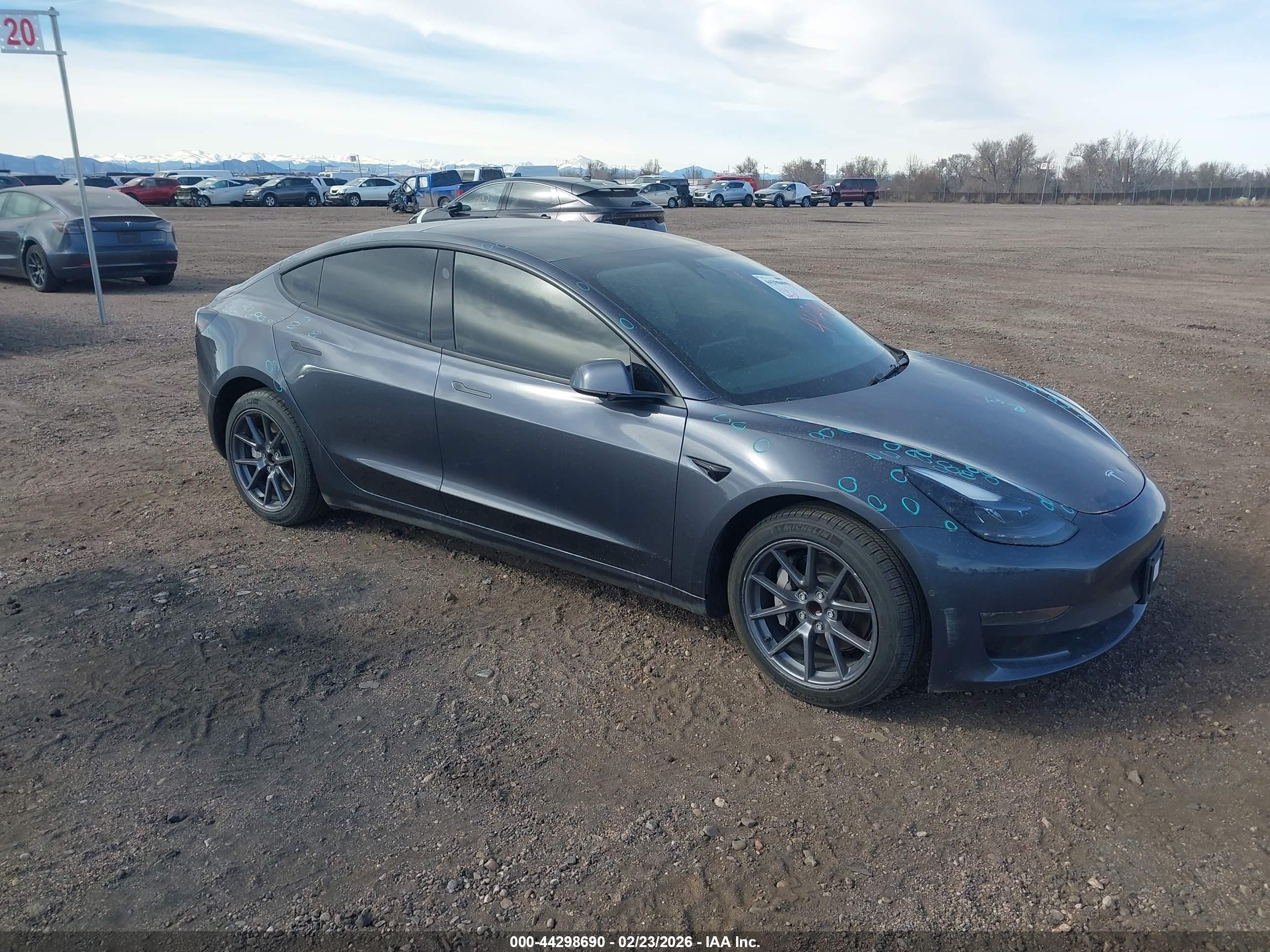 2022 Tesla Model 3, VIN 5YJ3E1EA8NF343962 — Hail