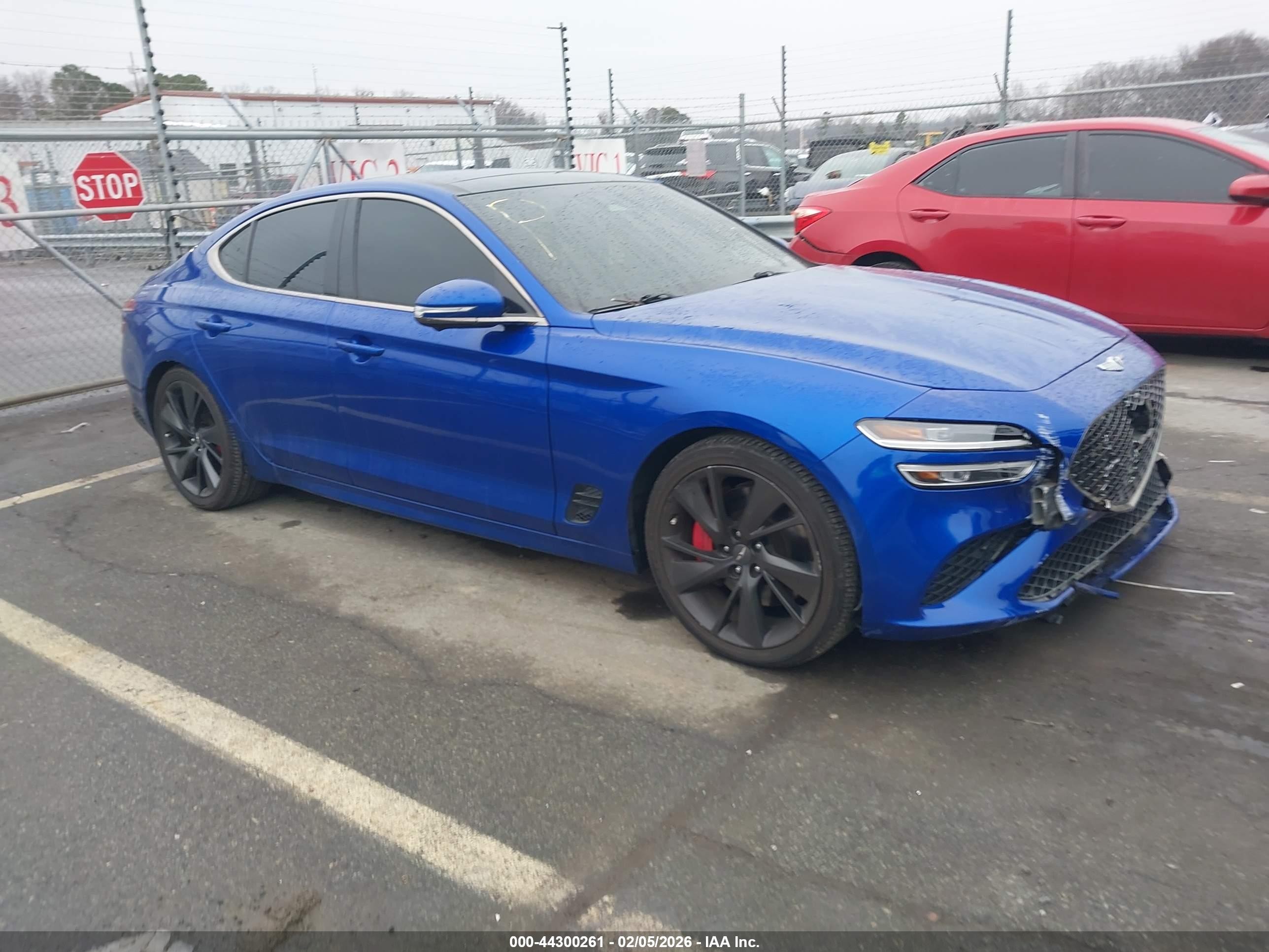 2022 Genesis G70 3.3T, VIN KMTG54TE7NU084074 — Front end