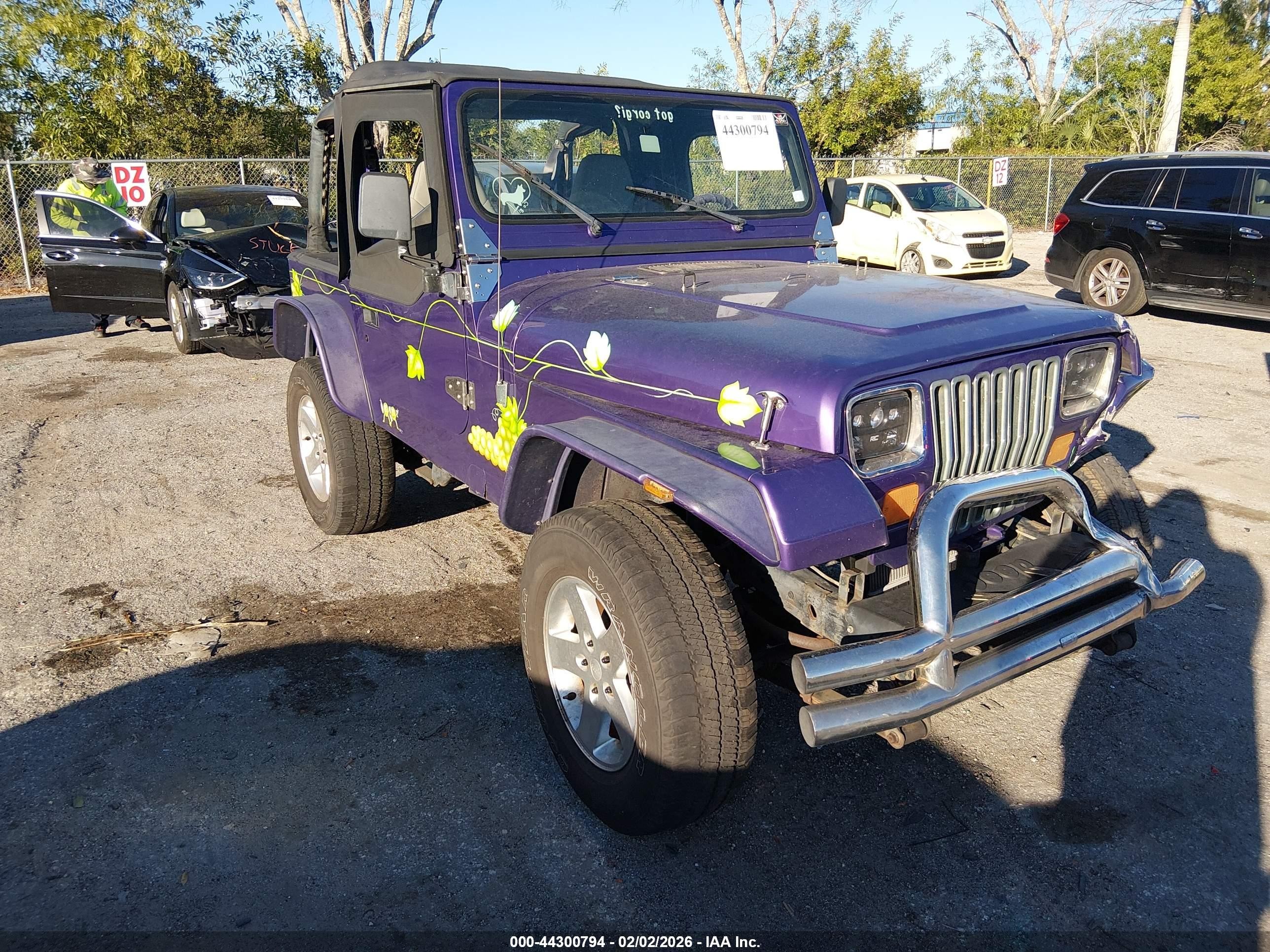1993 Jeep Wrangler, VIN 1J4FY29SXPP223578 — Side