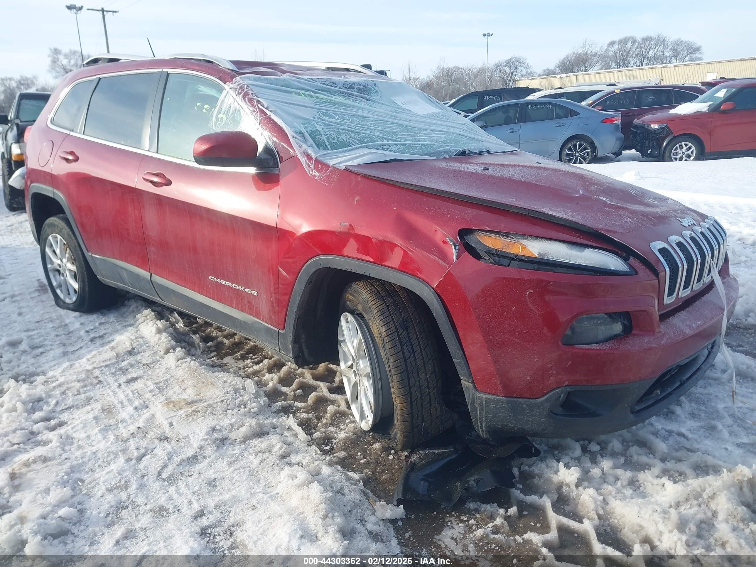 2014 Jeep Cherokee Latitude, VIN 1C4PJMCS1EW291662 — Опрокидывание
