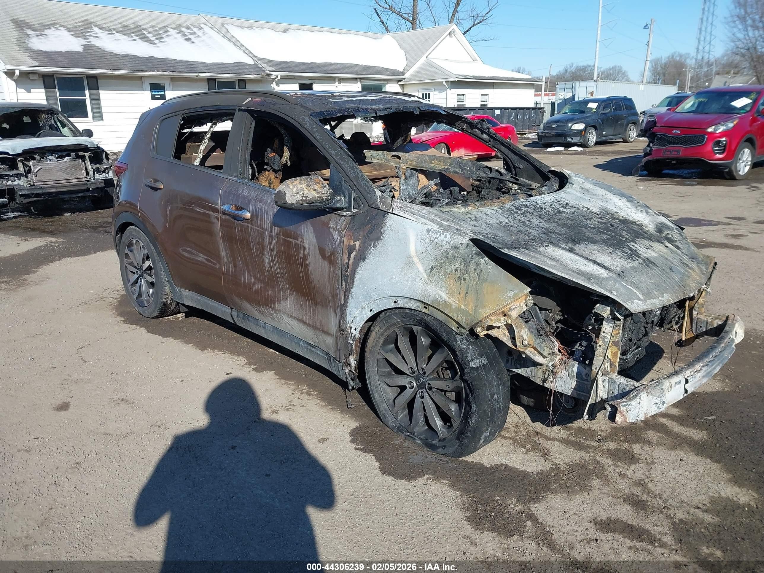 2017 Kia Sportage EX, VIN KNDPNCAC4H7229407 — Burn