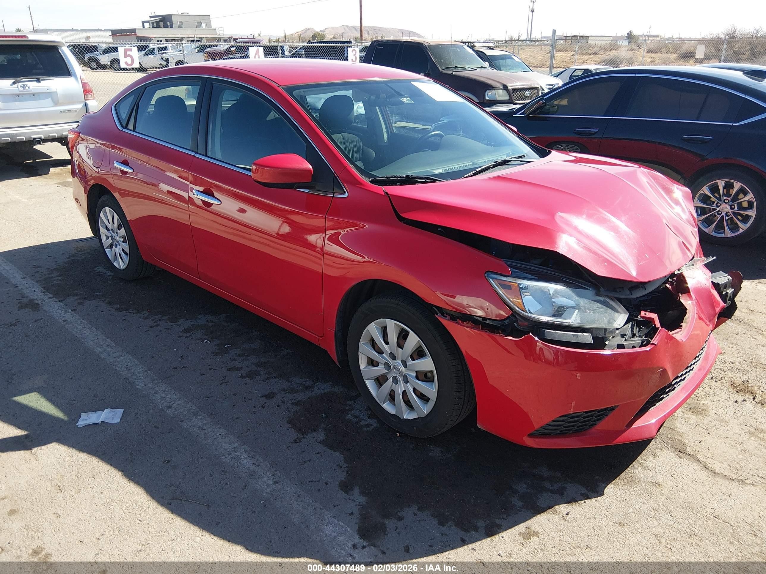 2017 Nissan Sentra S, VIN 3N1AB7AP7HY373933 — Front end