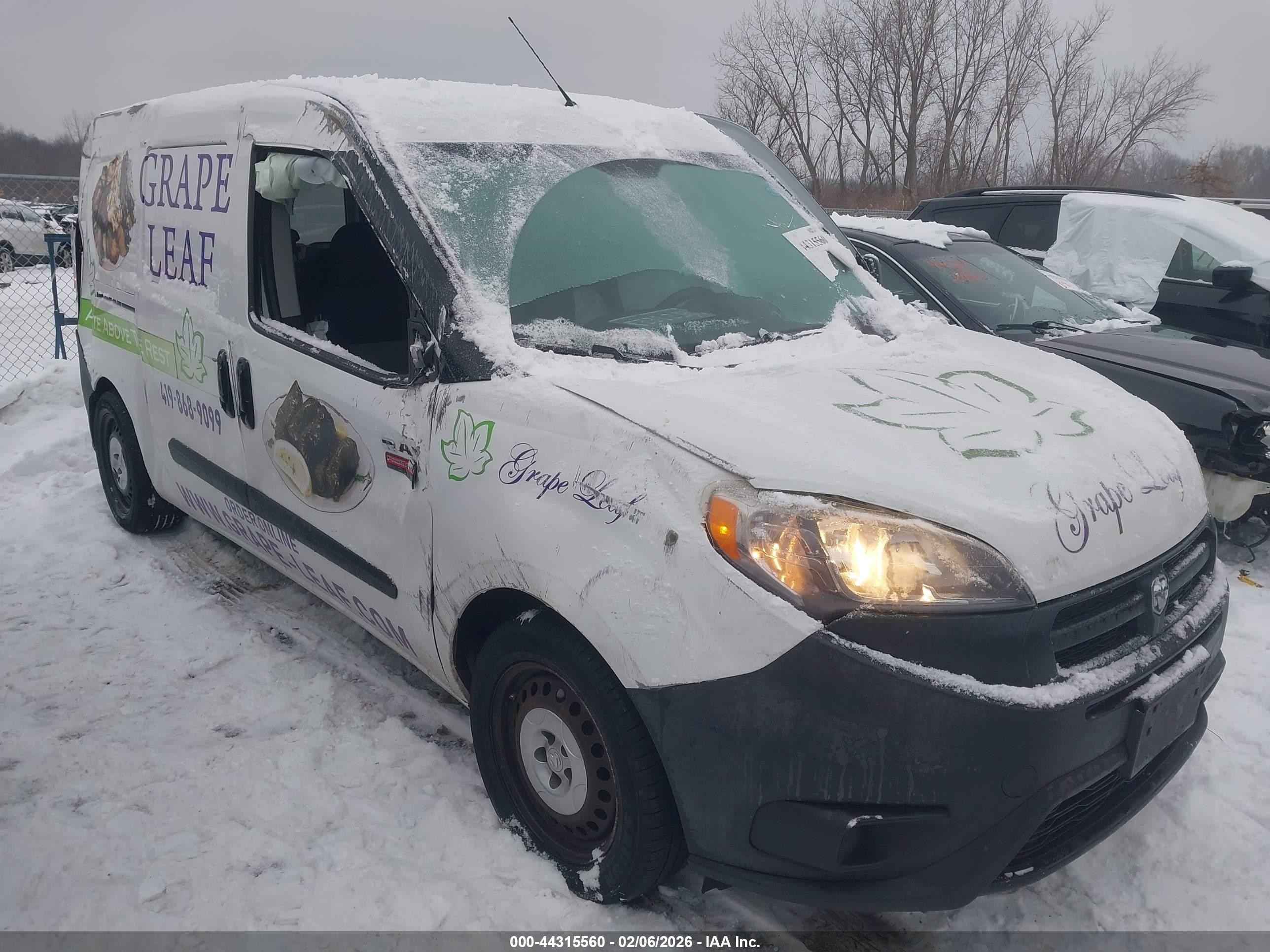 2017 Ram ProMaster City Cargo Tradesman, VIN ZFBERFAB0H6D22280 — Rollover