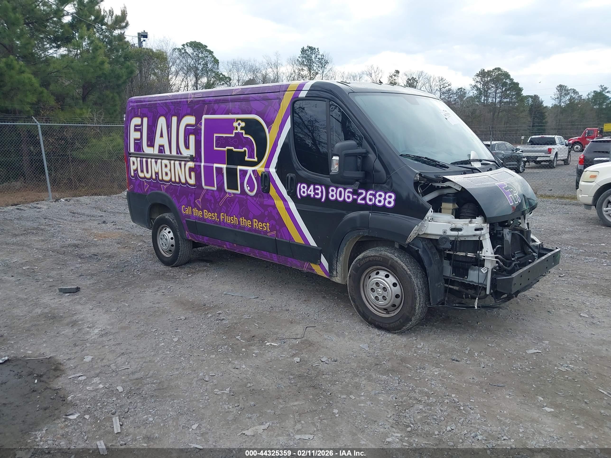 2021 Ram ProMaster, VIN 3C6ERVAG6ME505596 — Front end