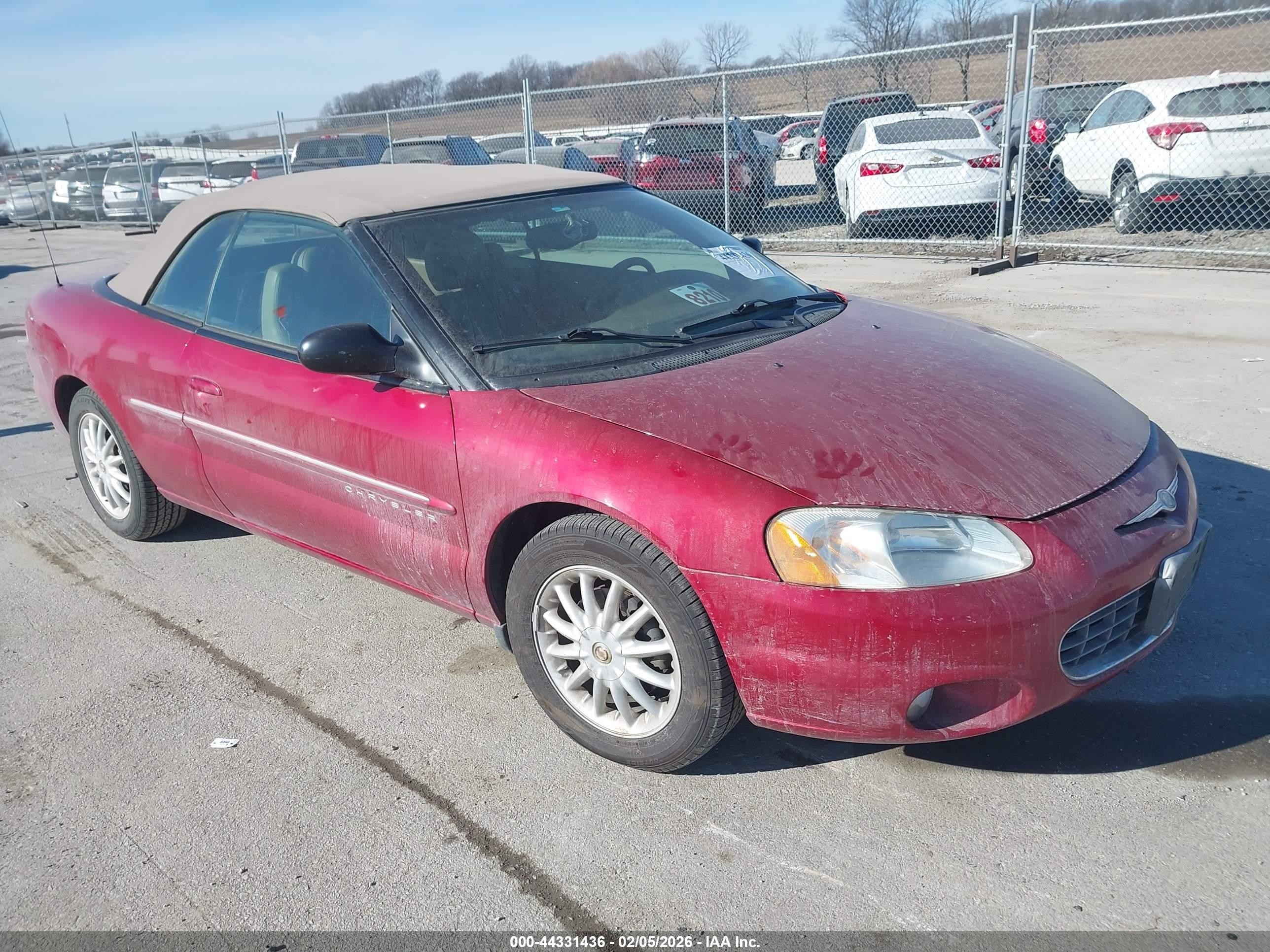 2001 Chrysler Sebring LXi, VIN 1C3EL55U61N641099 — Зад