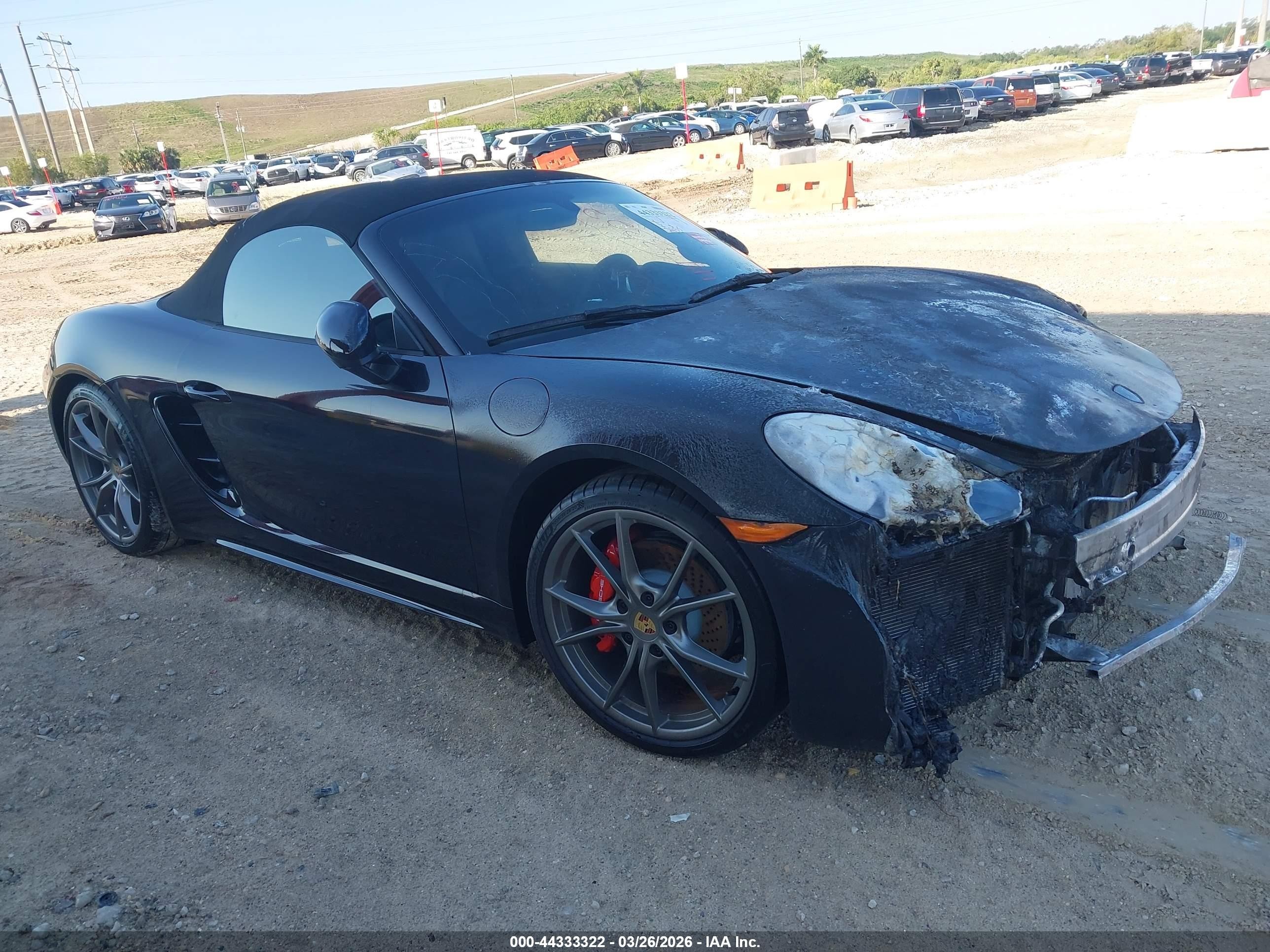 2024 Porsche 718 Boxster S, VIN WP0CB2A82RK223584 — Burn