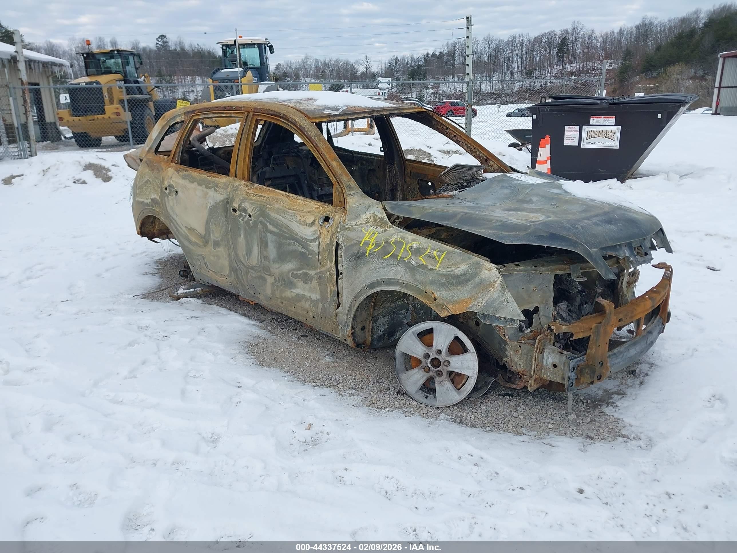 2008 Saturn VUE XE, VIN 3GSCL33P58S510853 — Пожар
