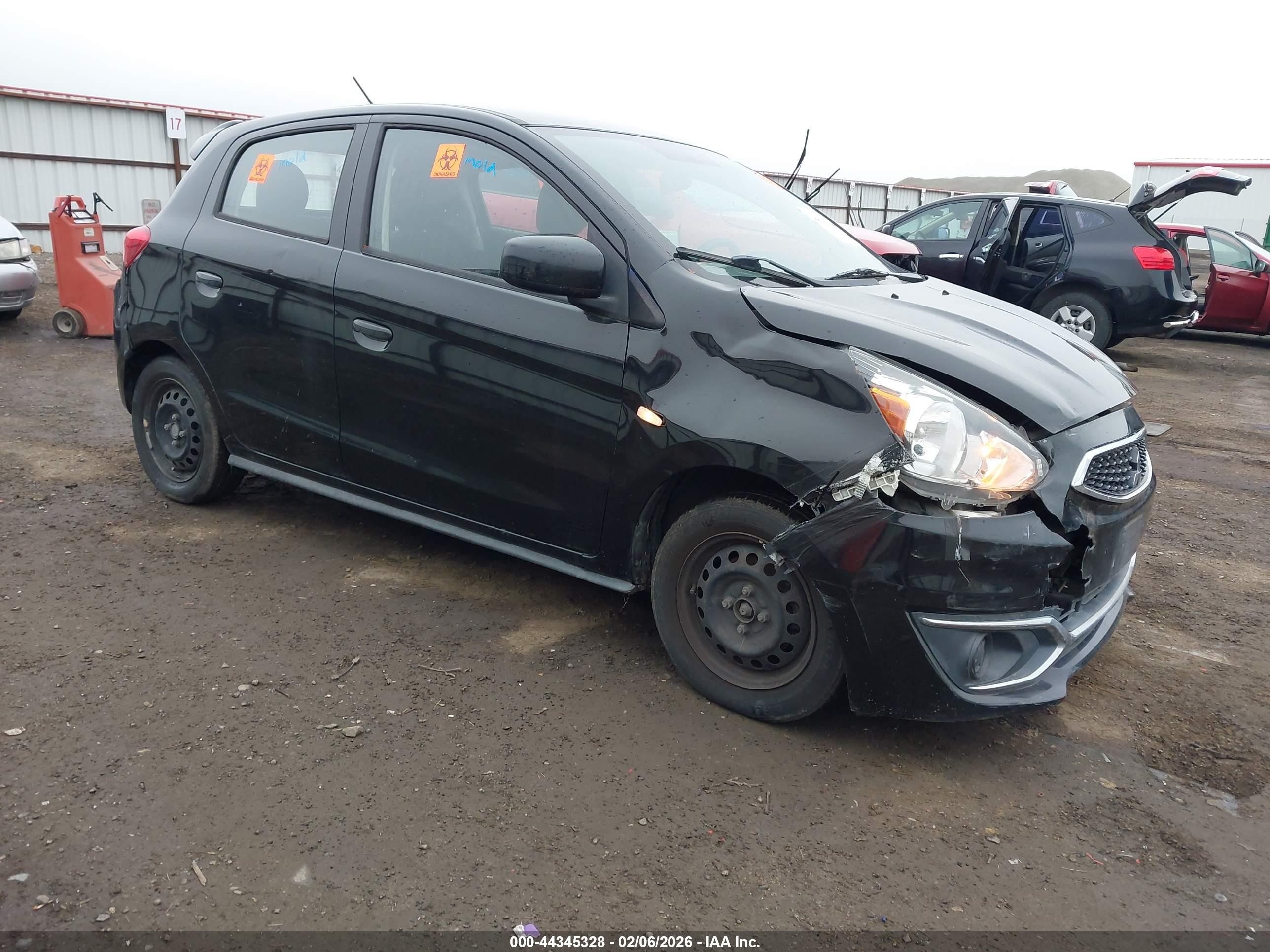 2018 Mitsubishi Mirage ES, VIN ML32A3HJ6JH010221 — Biohazard / chemical