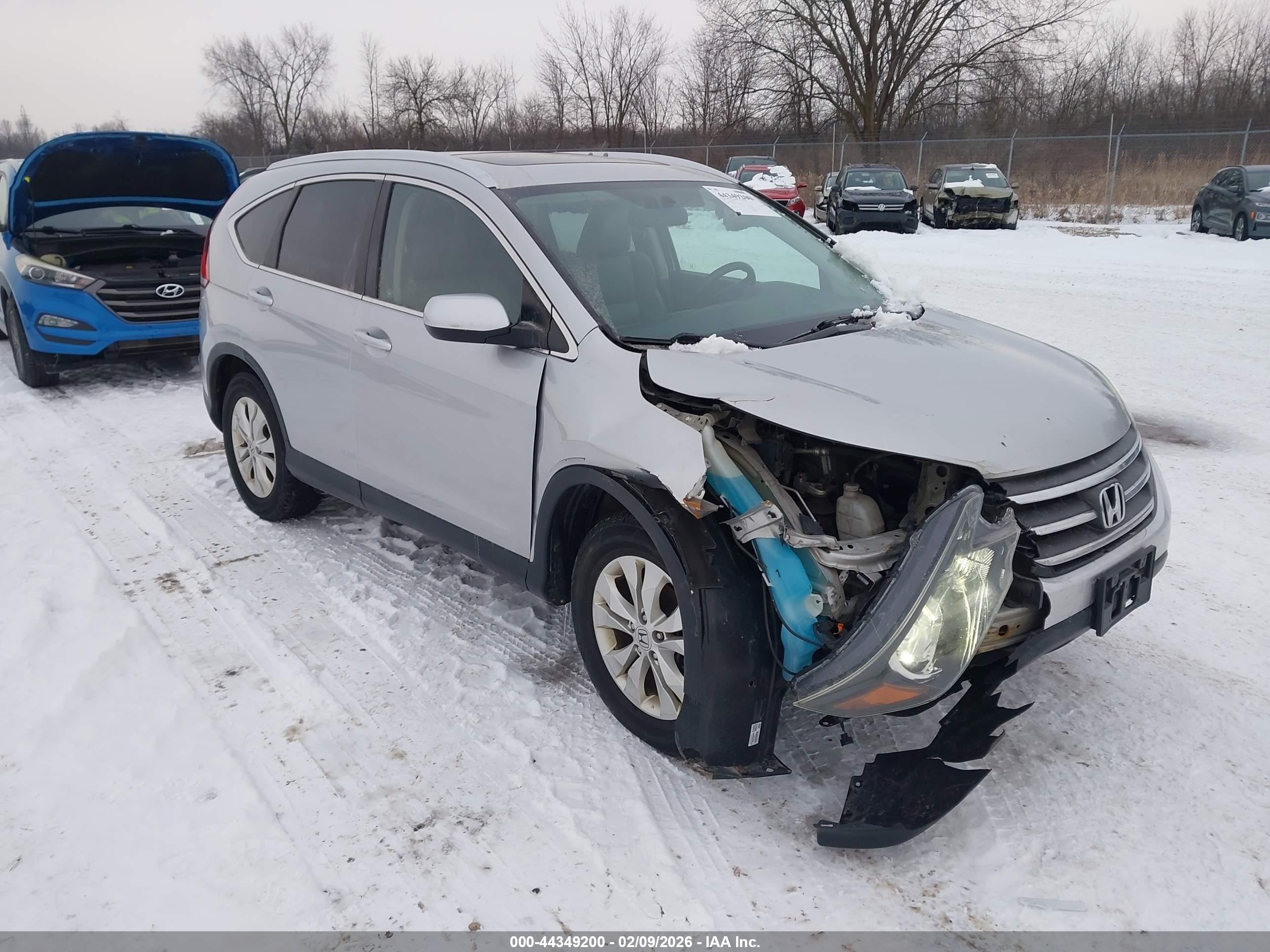2012 Honda CR-V EX-L, VIN 5J6RM4H78CL072193 — Front end