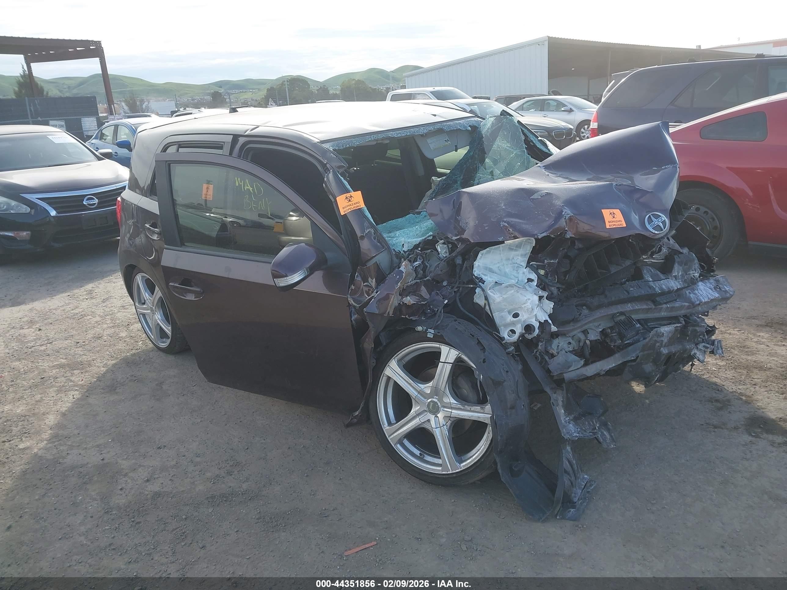 2013 Scion xD, VIN JTKKUPB44D1031590 — Biohazard / chemical