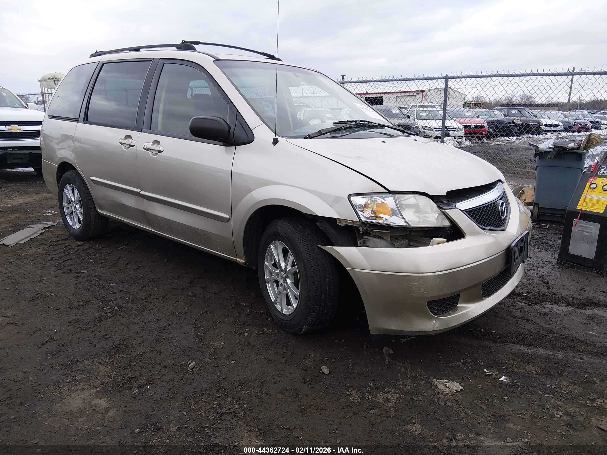 2003 Mazda MPV LX, VIN JM3LW28J930360559 — Front end