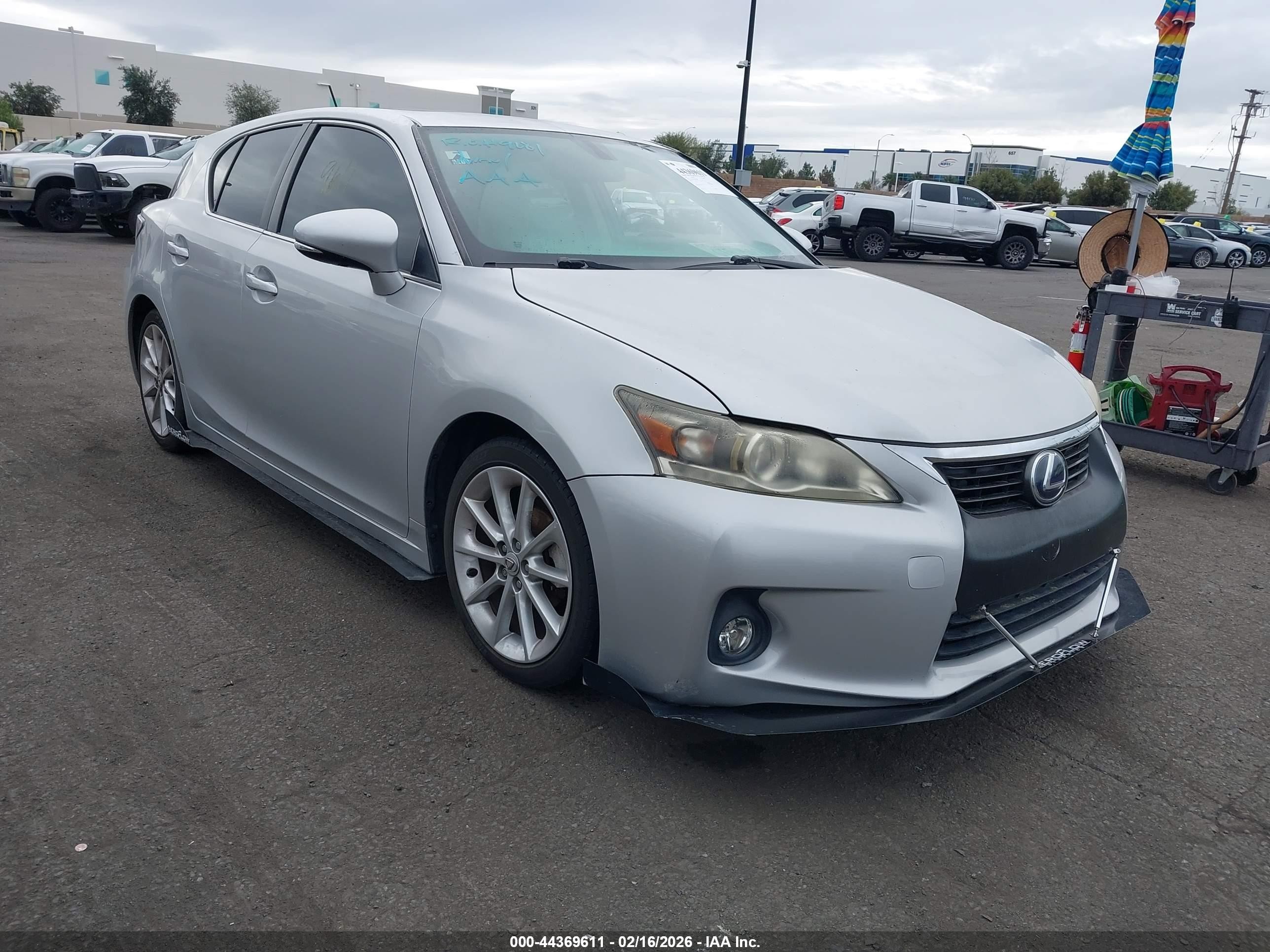 2012 Lexus CT 200h Premium, VIN JTHKD5BHXC2059240 — Fresh water flood