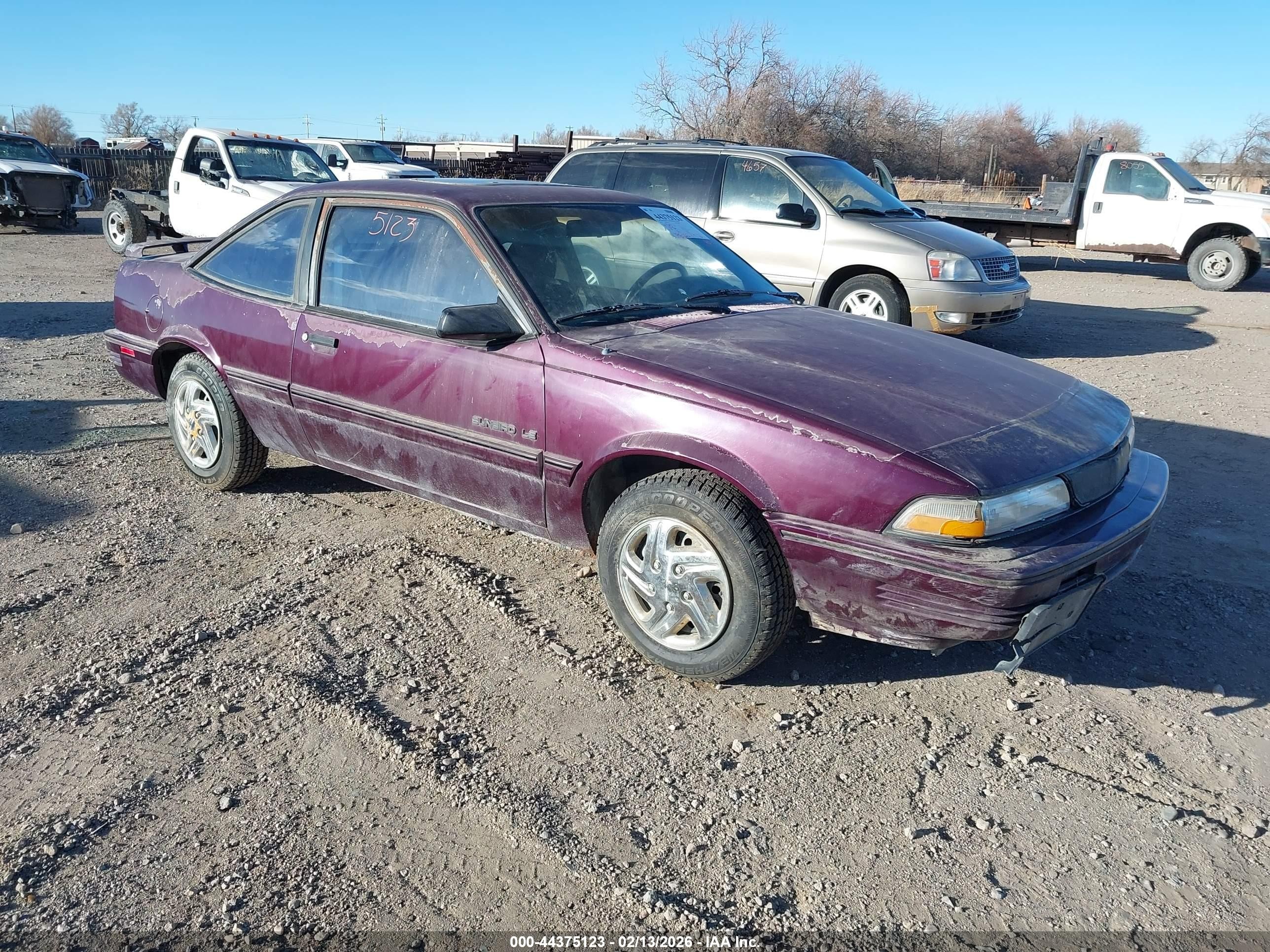 1994 Pontiac Sunbird, VIN 1G2JB14H5R7538075 — Normal wear