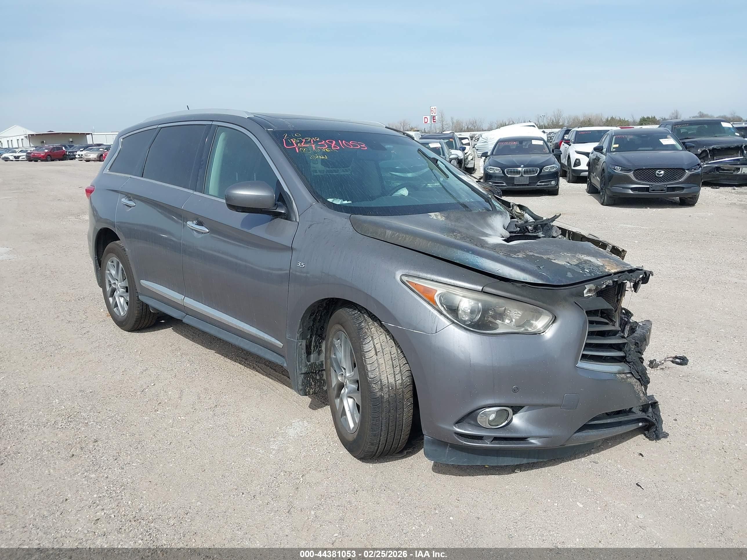 2015 Infiniti QX60, VIN 5N1AL0MM5FC553979 — Engine fire
