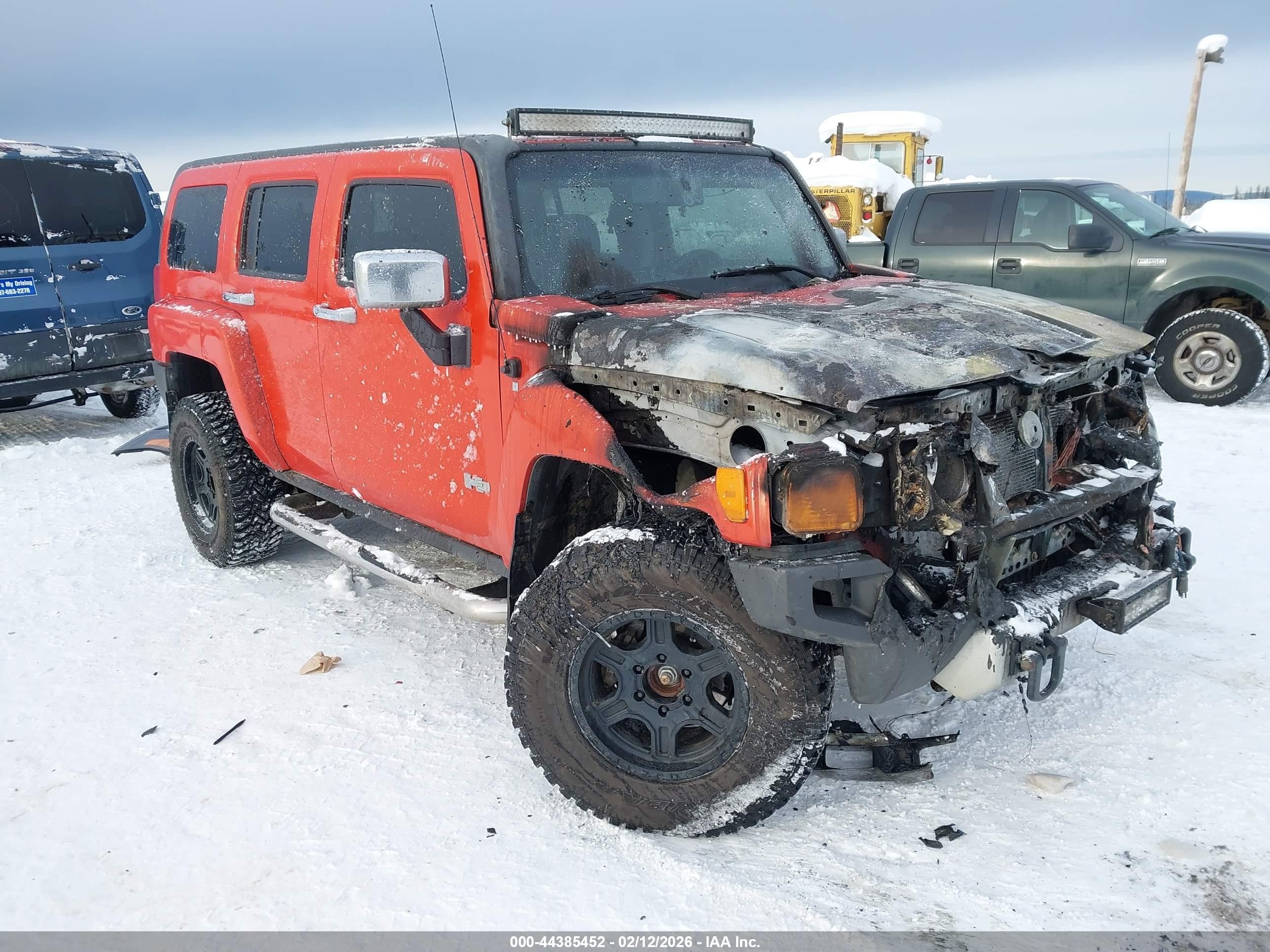 2008 Hummer H3 Alpha, VIN 5GTEN13L488147379 — Engine fire