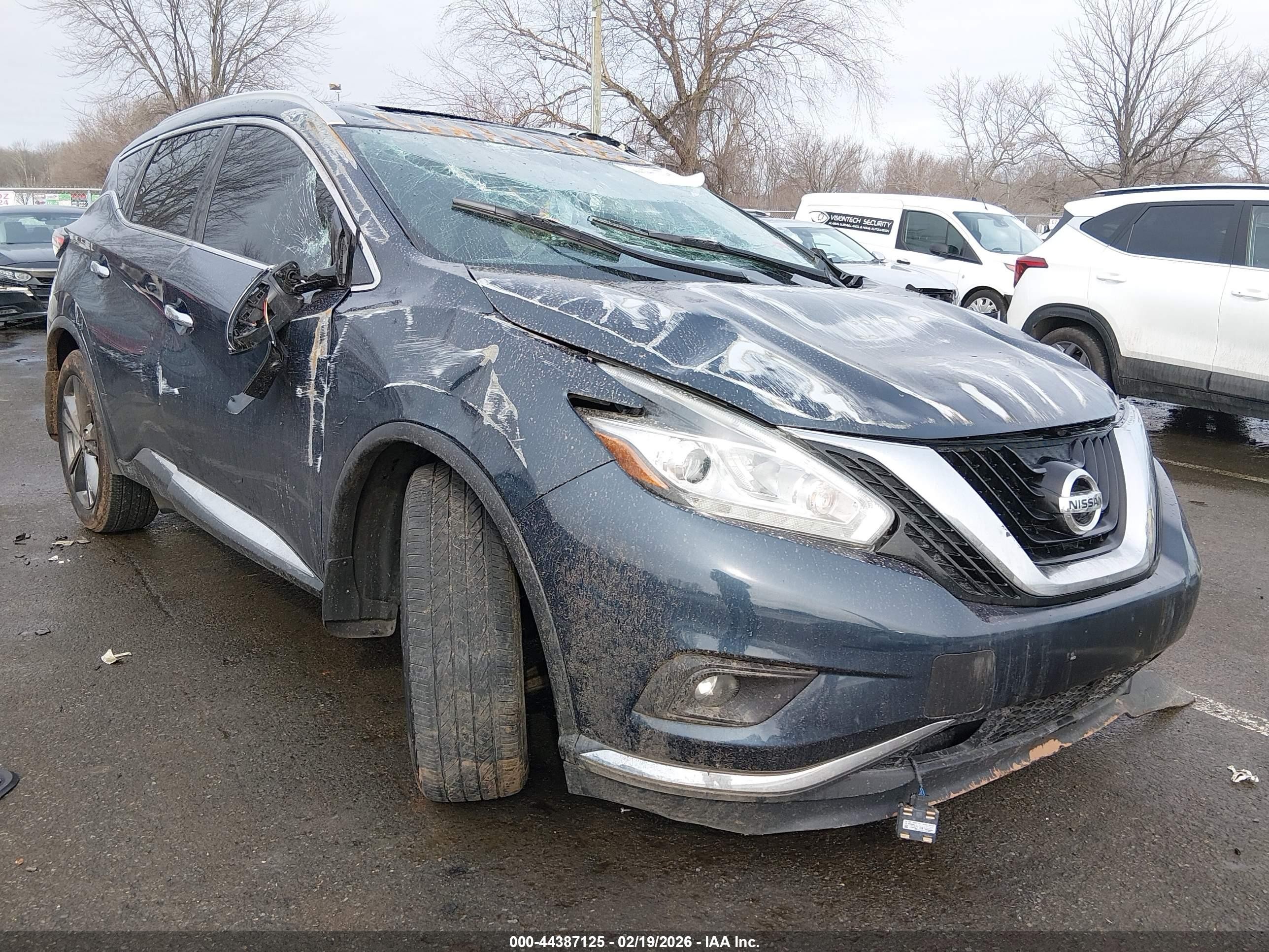 2018 Nissan Murano SL, VIN 5N1AZ2MH2JN105130 — Rollover