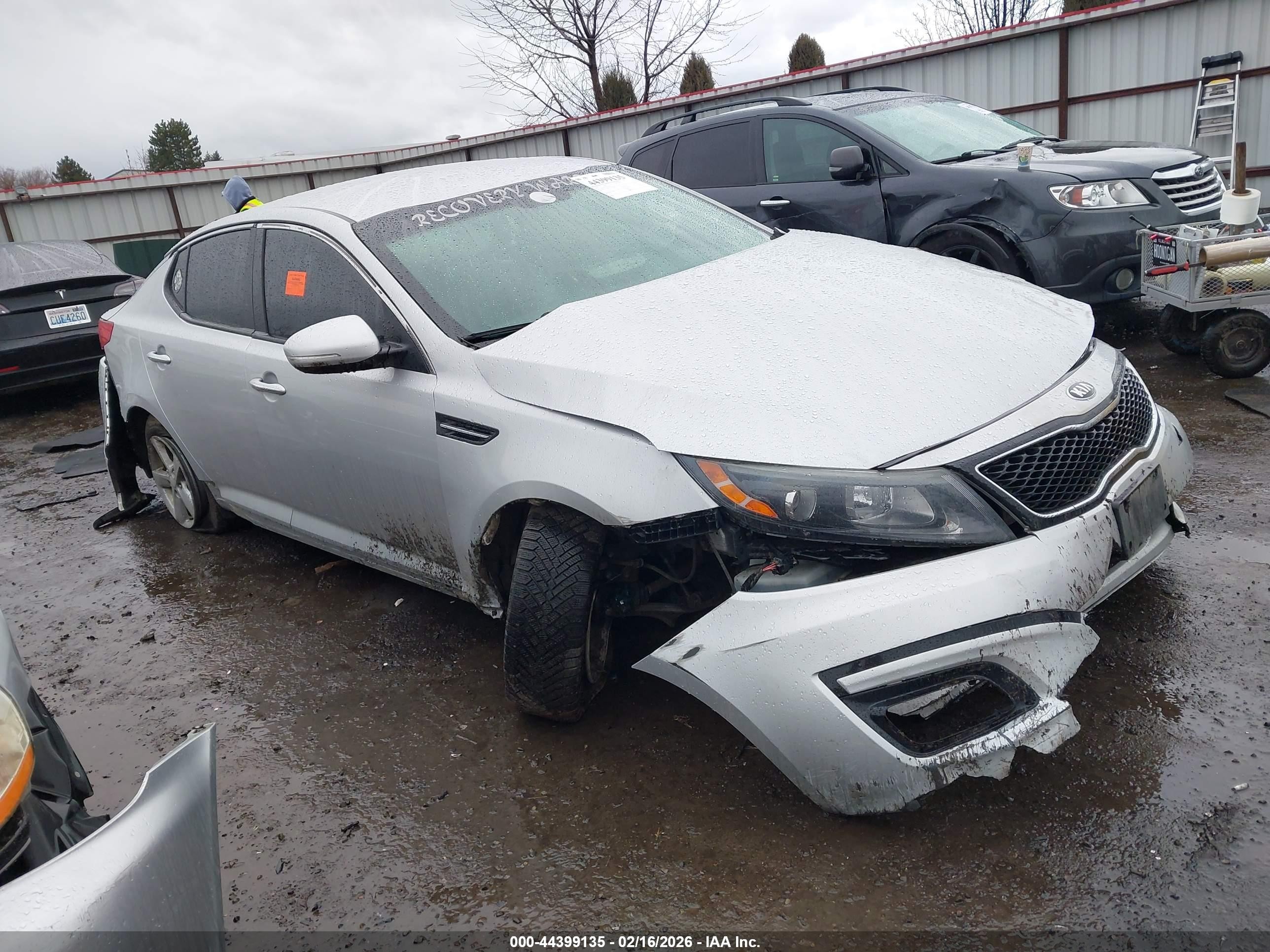 2014 Kia Optima LX, VIN 5XXGM4A76EG338420 — Опрокидывание