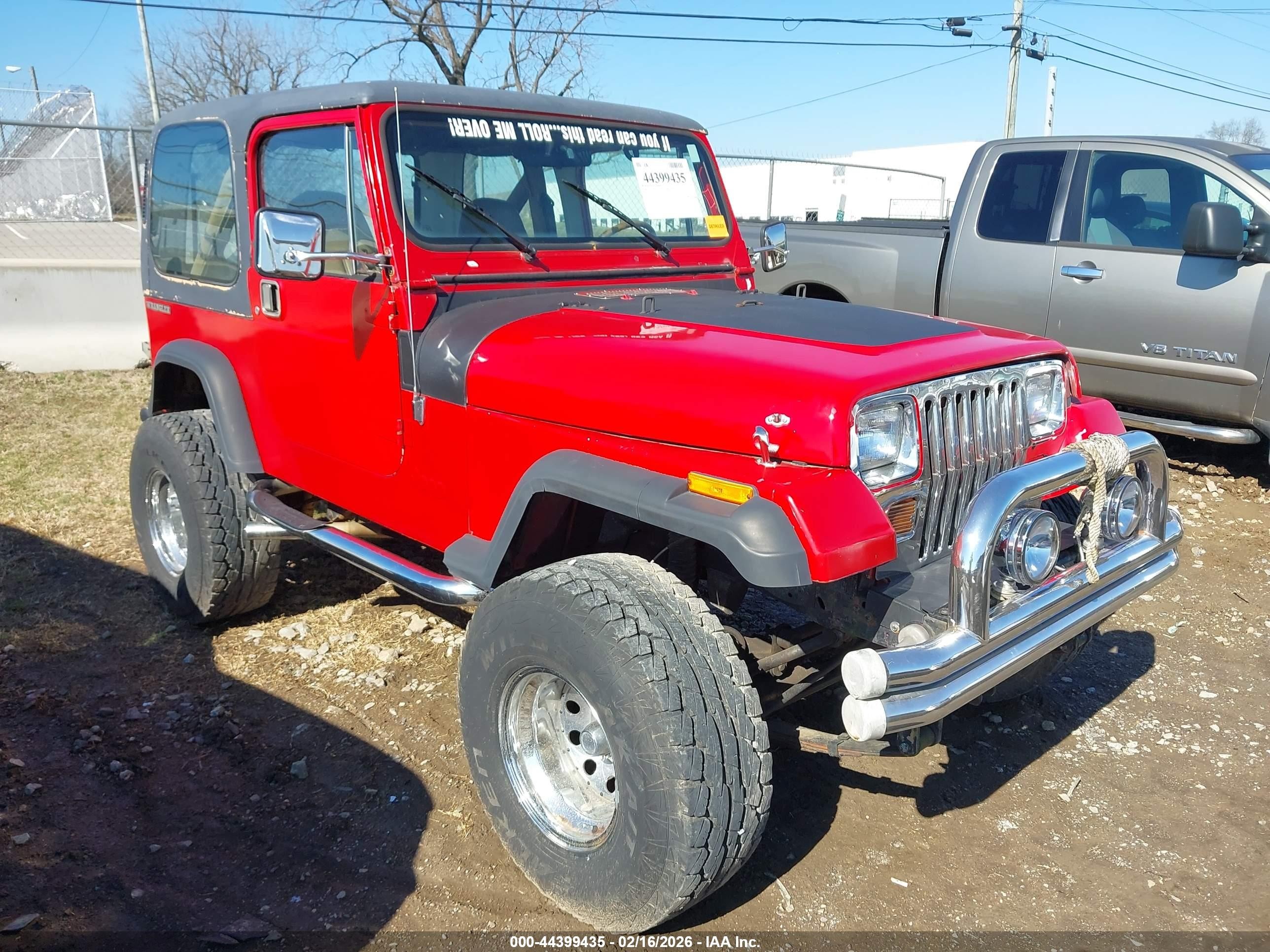 1988 Jeep Wrangler, VIN 2BCCZ81J2JB501658 — Normal wear