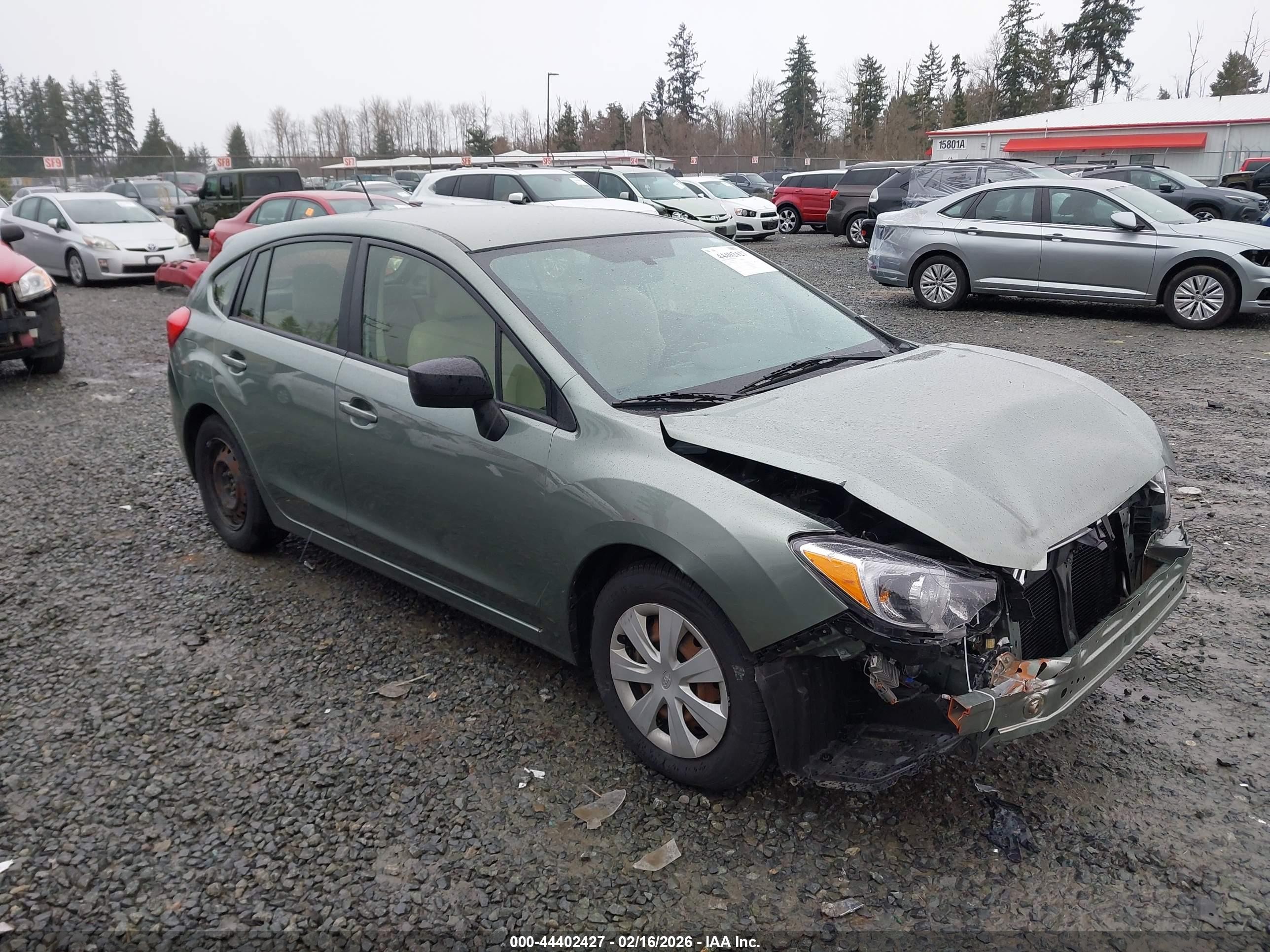 2015 Subaru Impreza 2.0i, VIN JF1GPAA67FH210484 — Front end