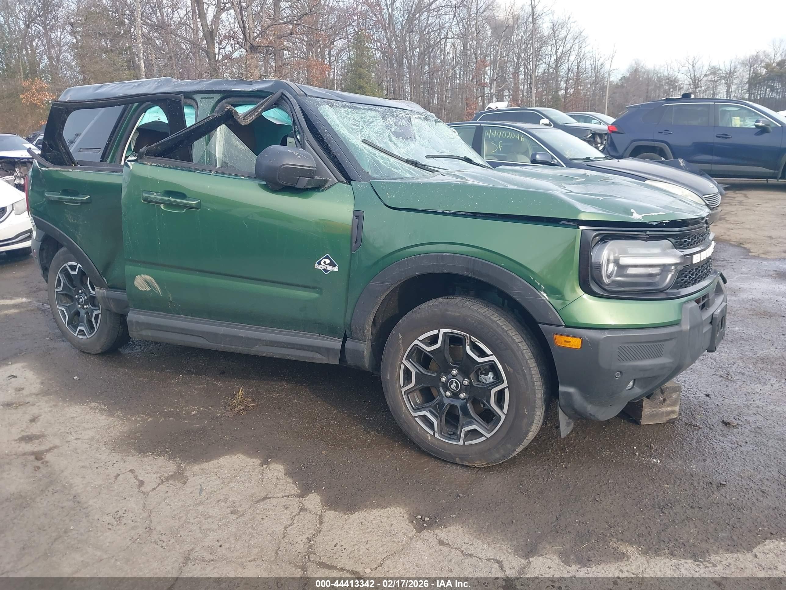 2025 Ford Bronco Sport Outer Banks, VIN 3FMCR9CN7SRE95472 — Опрокидывание