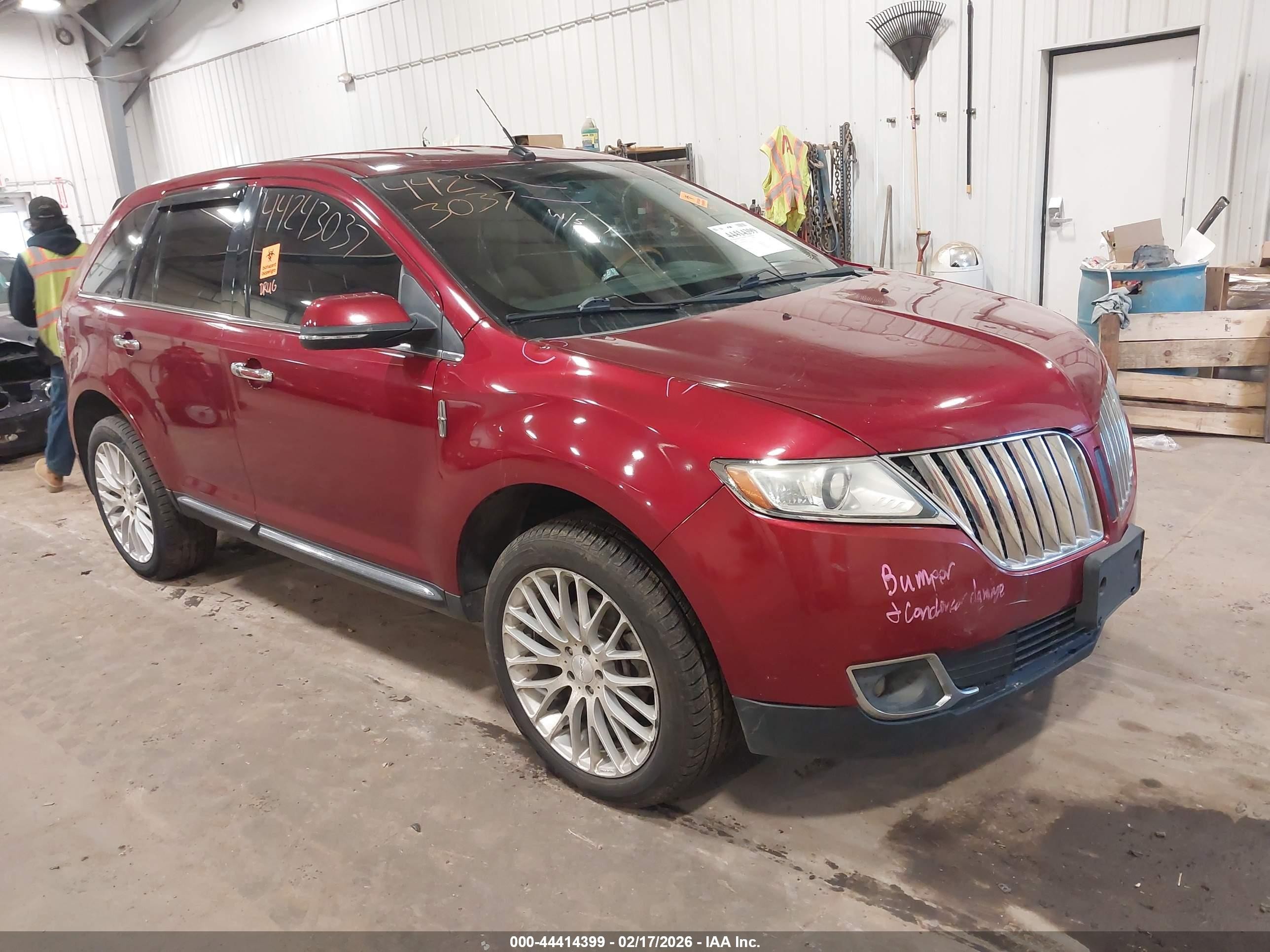 2013 Lincoln MKX, VIN 2LMDJ8JK2DBL47847 — Biohazard / chemical