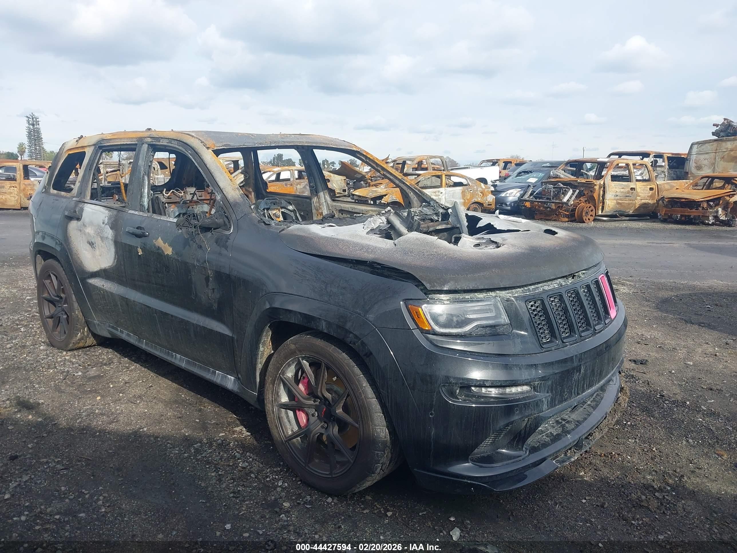 2015 Jeep Grand Cherokee SRT, VIN 1C4RJFDJ4FC761552 — Interior fire