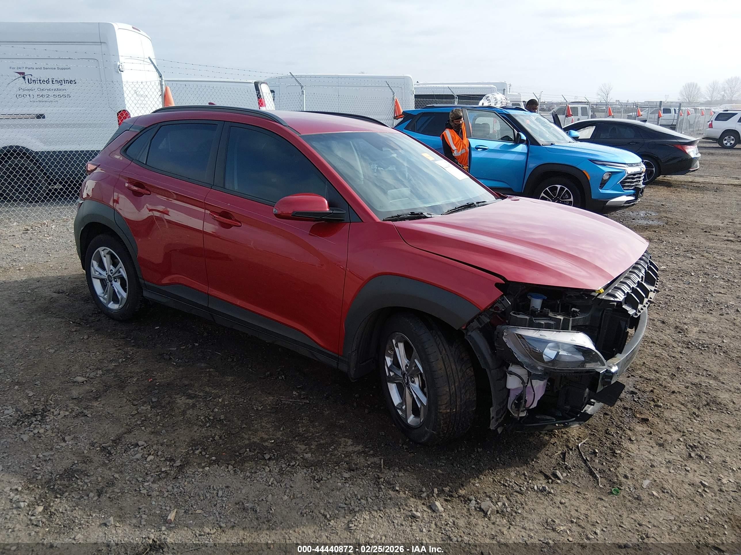 2022 Hyundai Kona SEL, VIN KM8K62AB0NU880387 — Front end