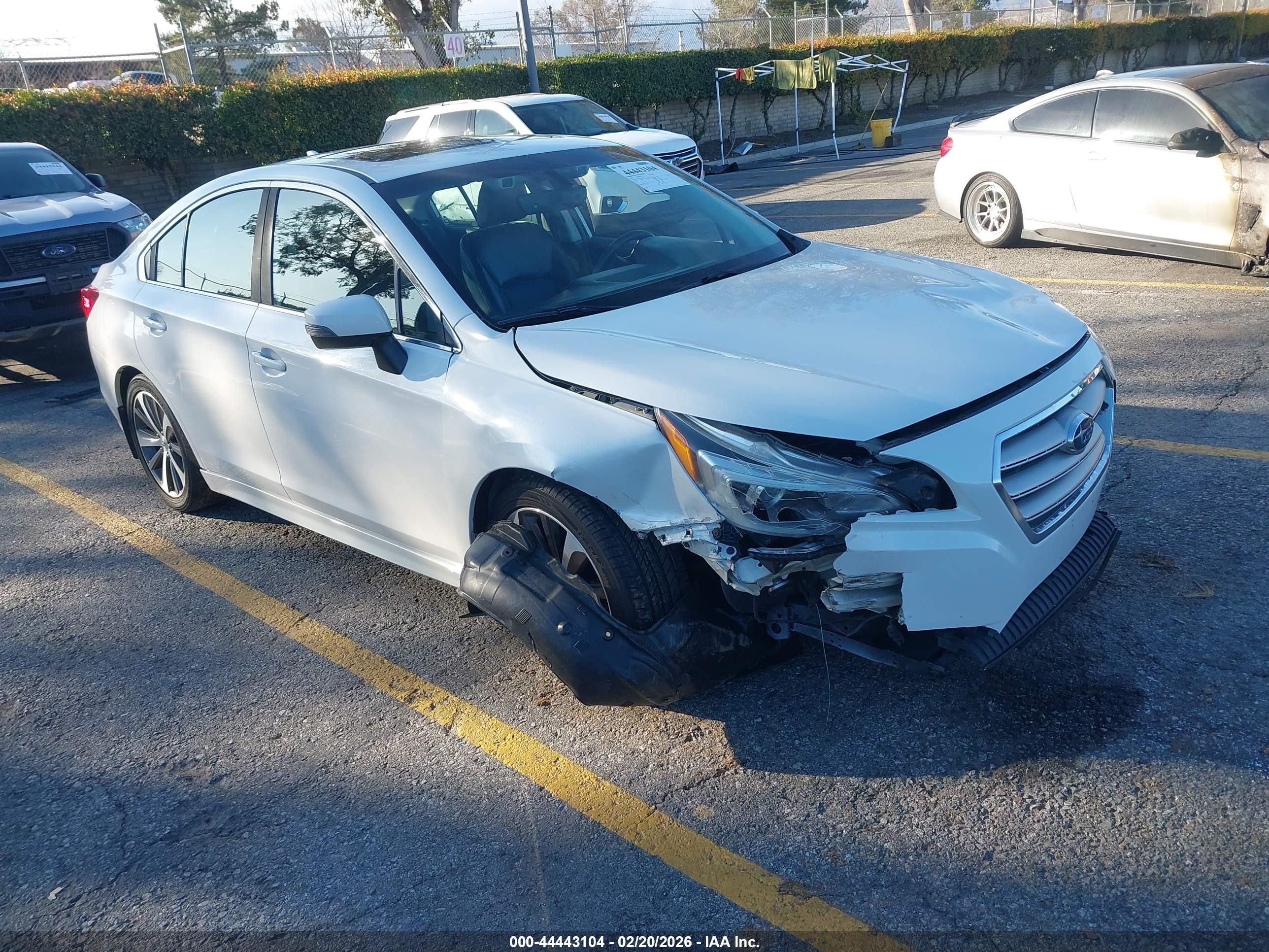 2017 Subaru Legacy Limited, VIN 4S3BNAN66H3057522 — Front end