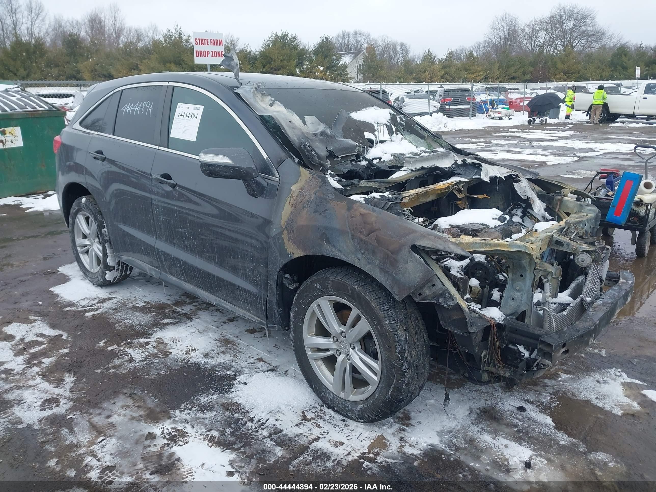 2014 Acura RDX, VIN 5J8TB3H30EL002488 — Engine fire