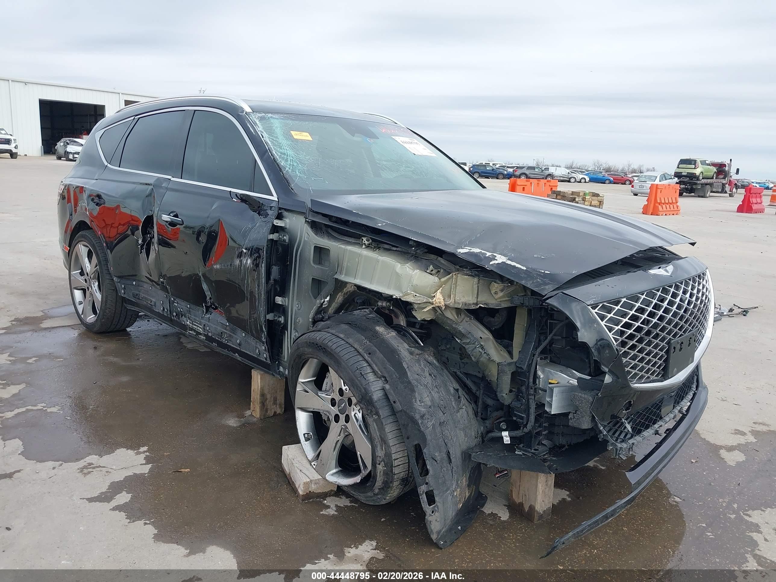 2021 Genesis GV80, VIN KMUHCESC9MU058196 — Rollover