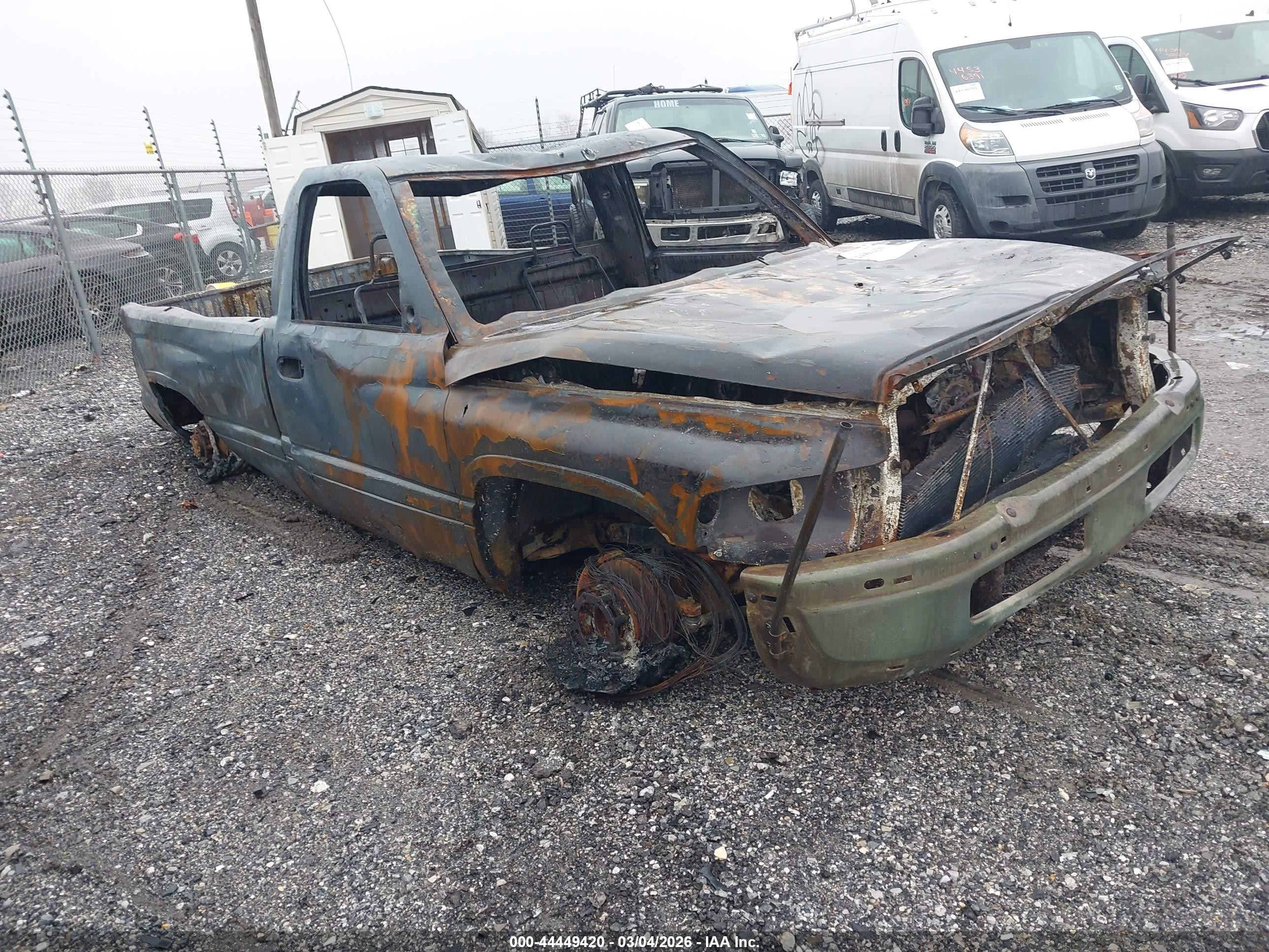 1995 Dodge 2500, VIN 1B7KF26C1SS219965 — Burn