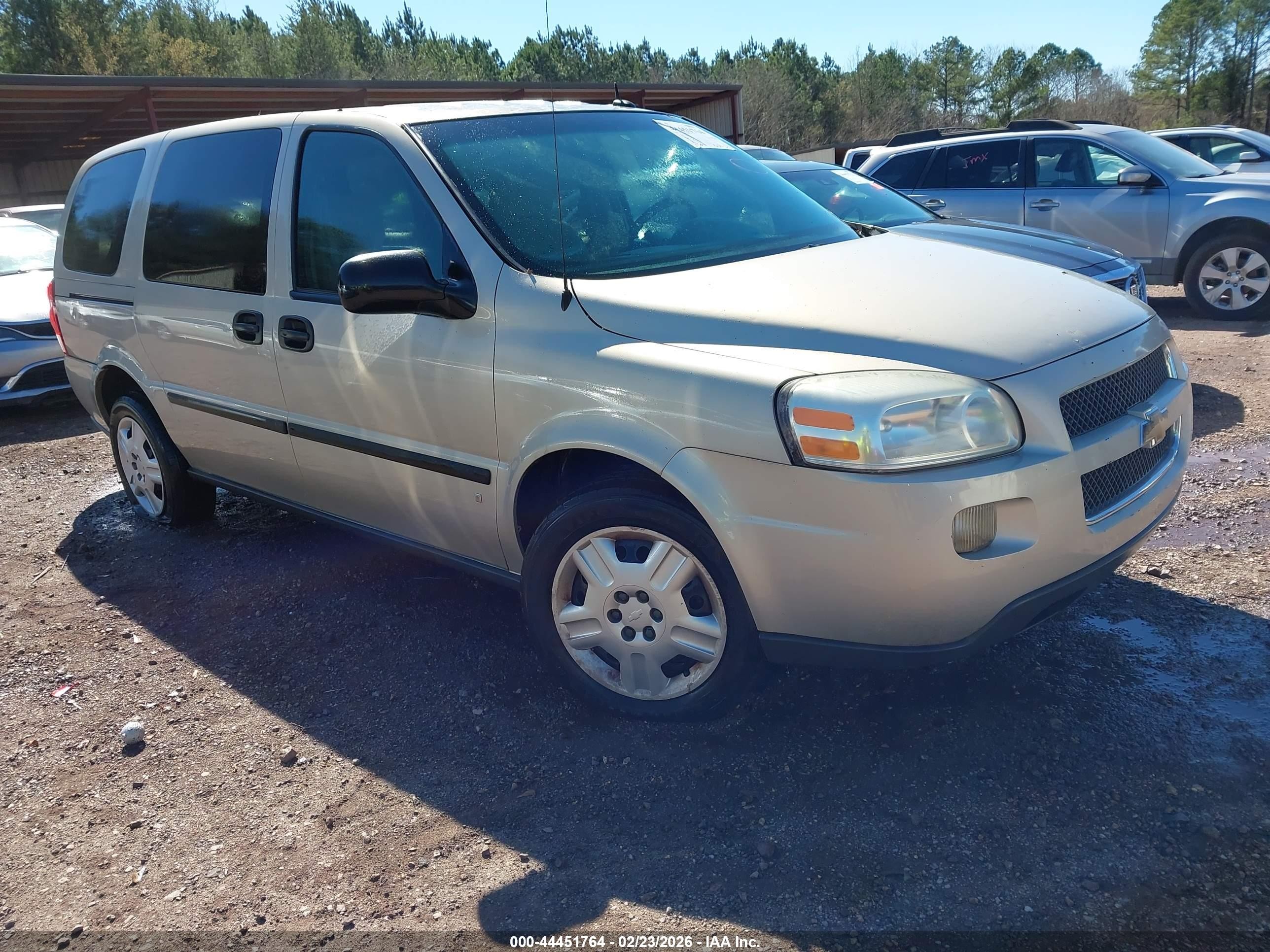 2007 Chevrolet Uplander LS Fleet, VIN 1GNDV23W97D176585 — Rear end