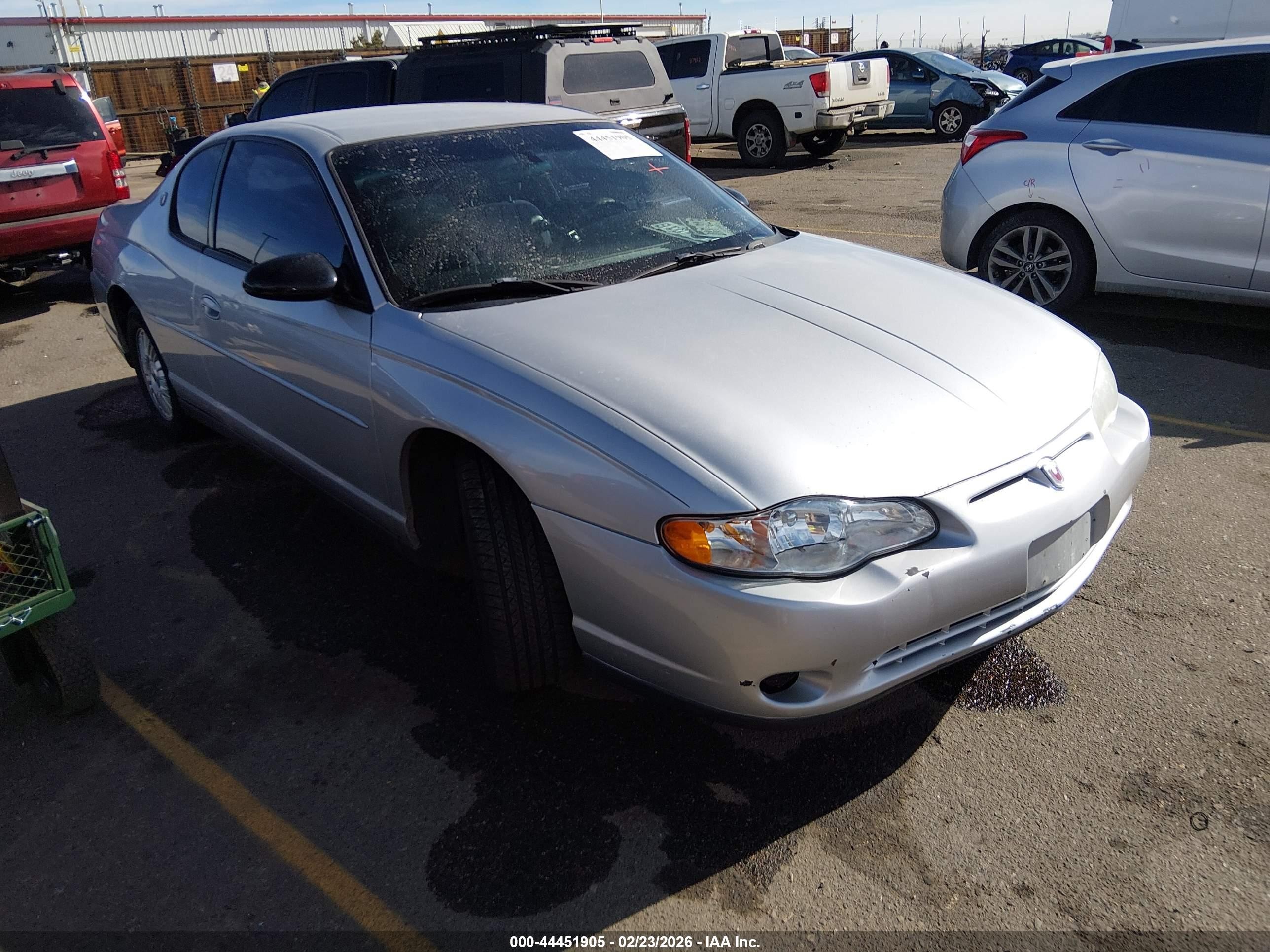 2000 Chevrolet Monte Carlo LS, VIN 2G1WW12E1Y9161572 — Зад